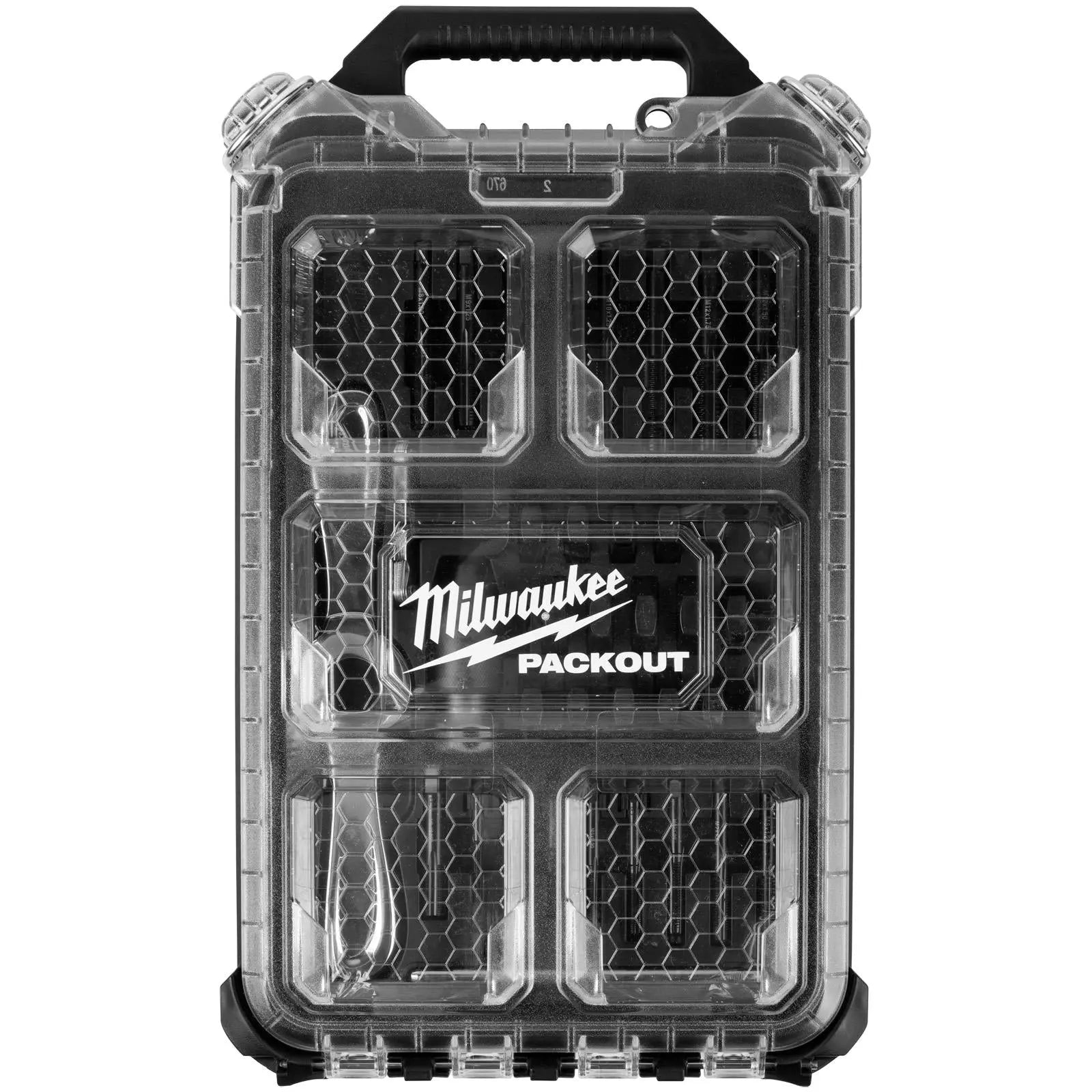 Milwaukee Tap and Die Set in PACKOUT Case M3-M12 Hex-LOK Handle 38 Pieces  White Rose Tools