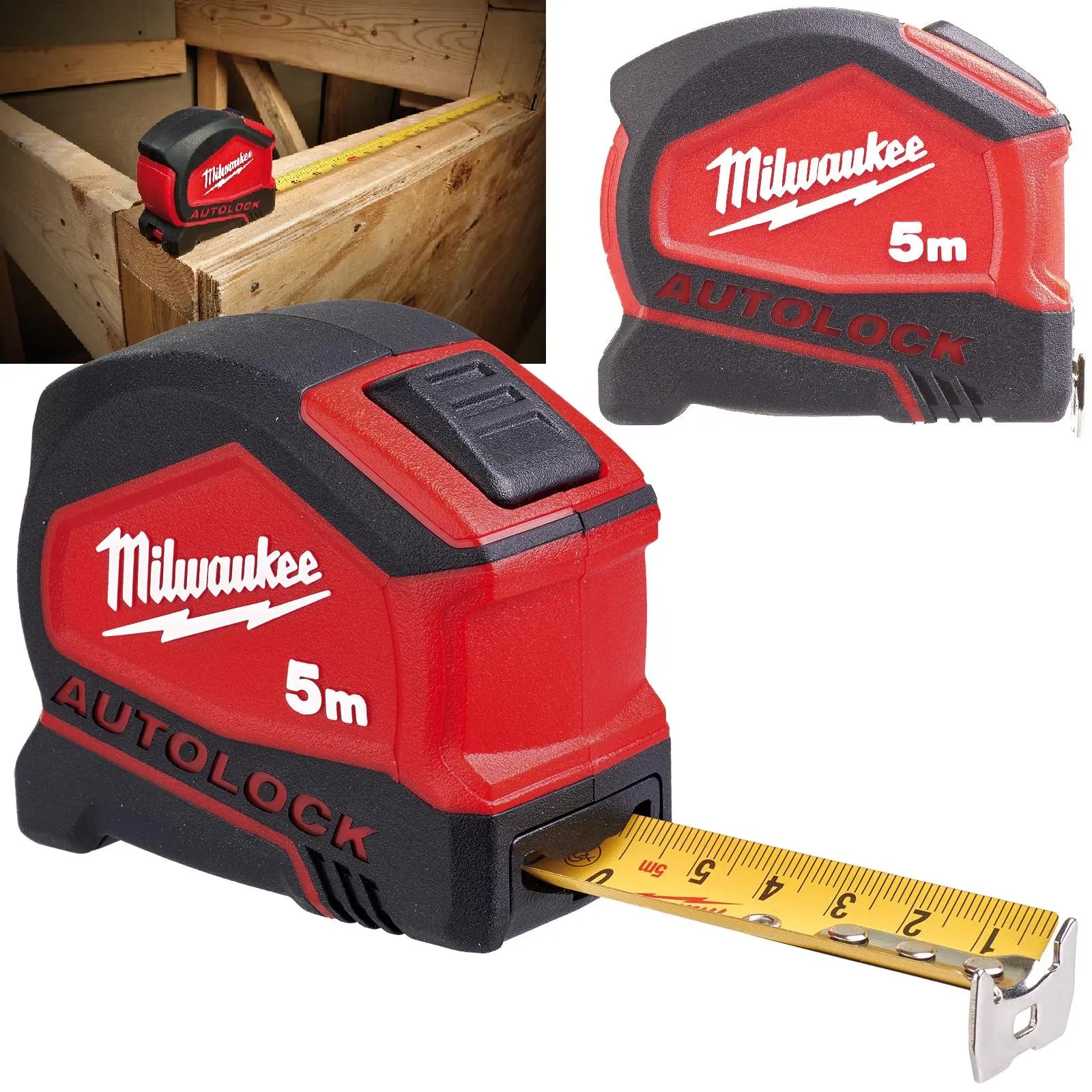 Milwaukee Tape Measure 5m 16ft Metric Imperial Autolock 25mm Blade Width 