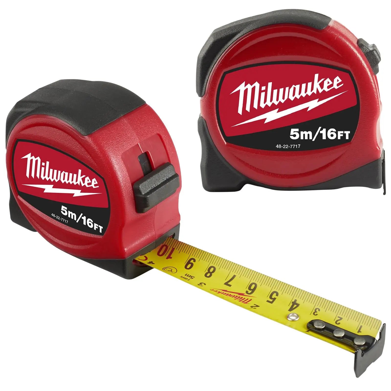 Milwaukee Tape Measure 5m 16ft Metric Imperial Slimline Pocket Tape 25mm Blade Width 
