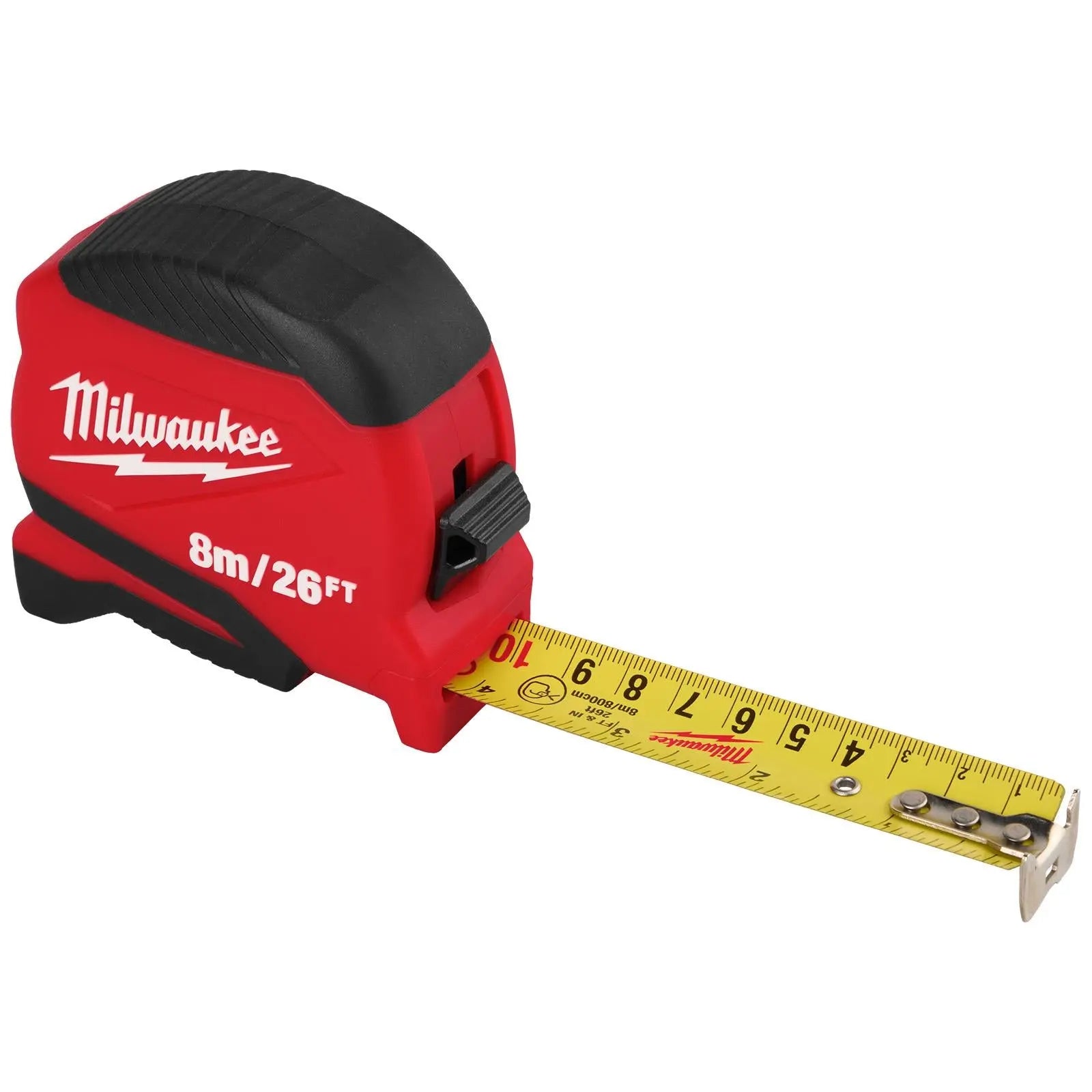 Milwaukee Tape Measure COMPACT (Gen 2) 8m 26ft Metric Imperial  White Rose Tools