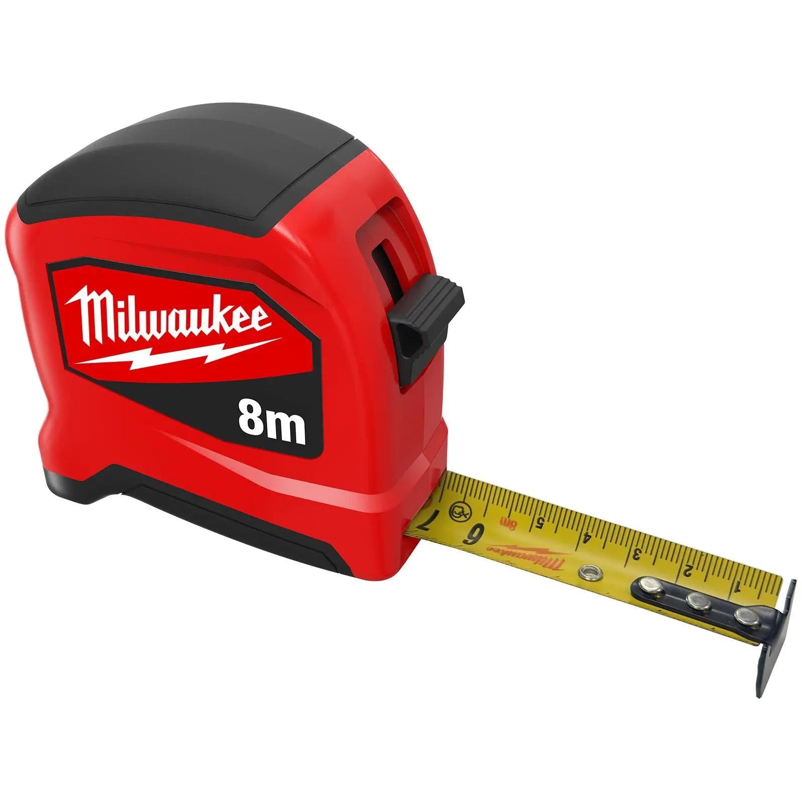 Milwaukee Tape Measure SLIM (Gen 2) 8m Metric 25mm Blade Width  White Rose Tools