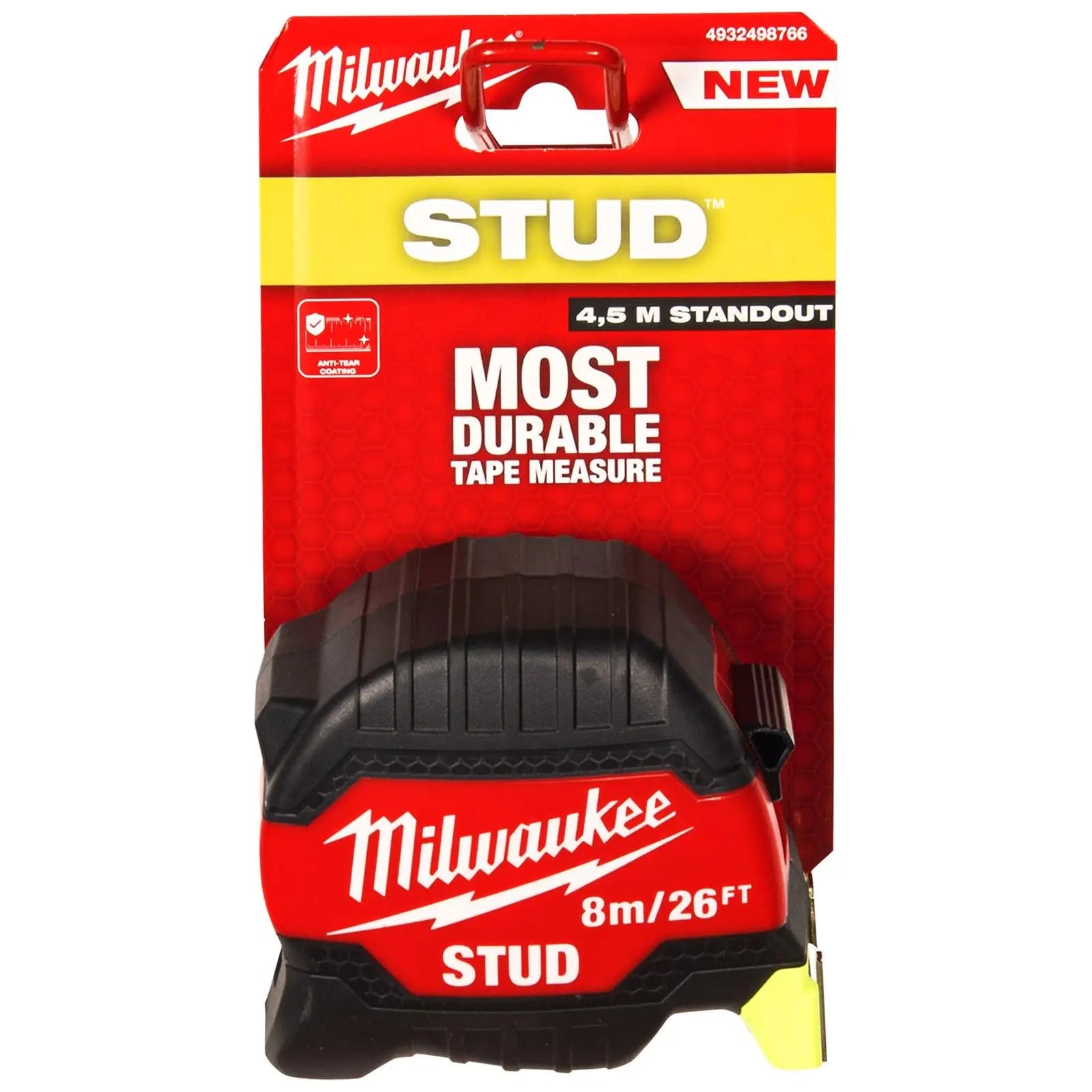 Milwaukee Tape Measure STUD (Gen 3) 8m 26ft Metric Imperial  White Rose Tools