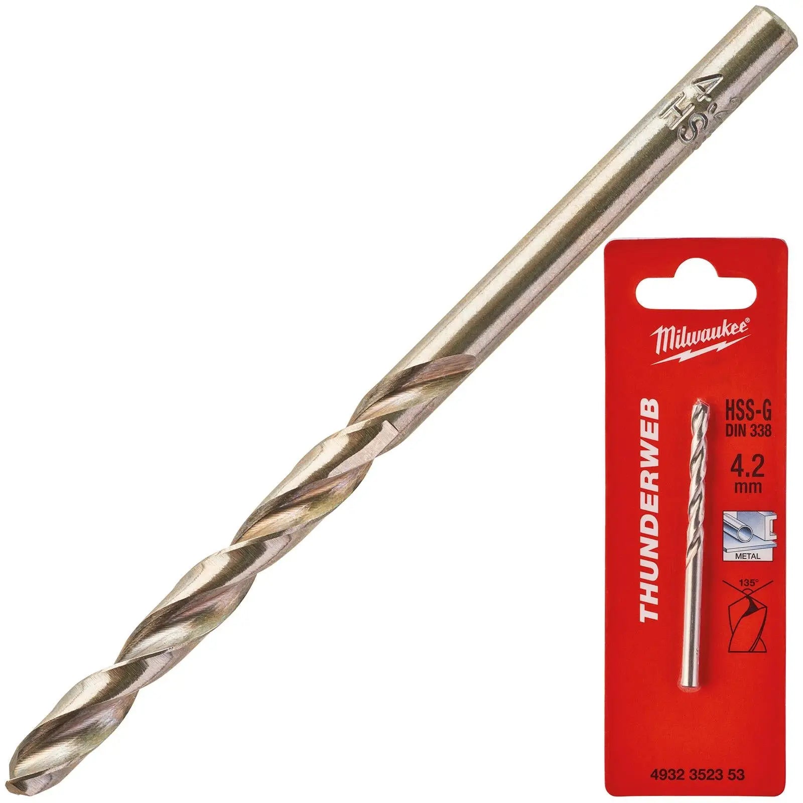 Milwaukee Thunderweb Metal Drill Bits HSS-G Ground DIN338 4.2-13.0mm 