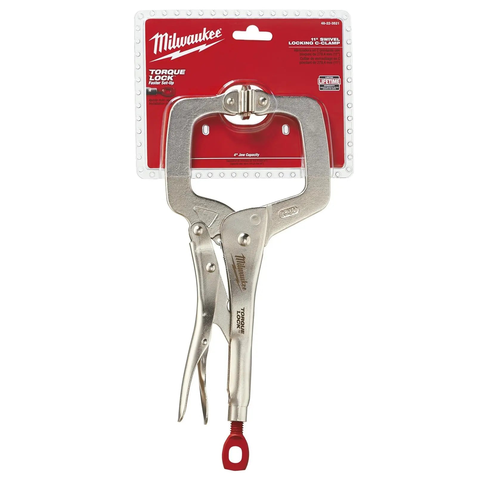 Milwaukee Torque Lock Locking Pliers C Clamp with Swivel Jaws 279mm 11in 