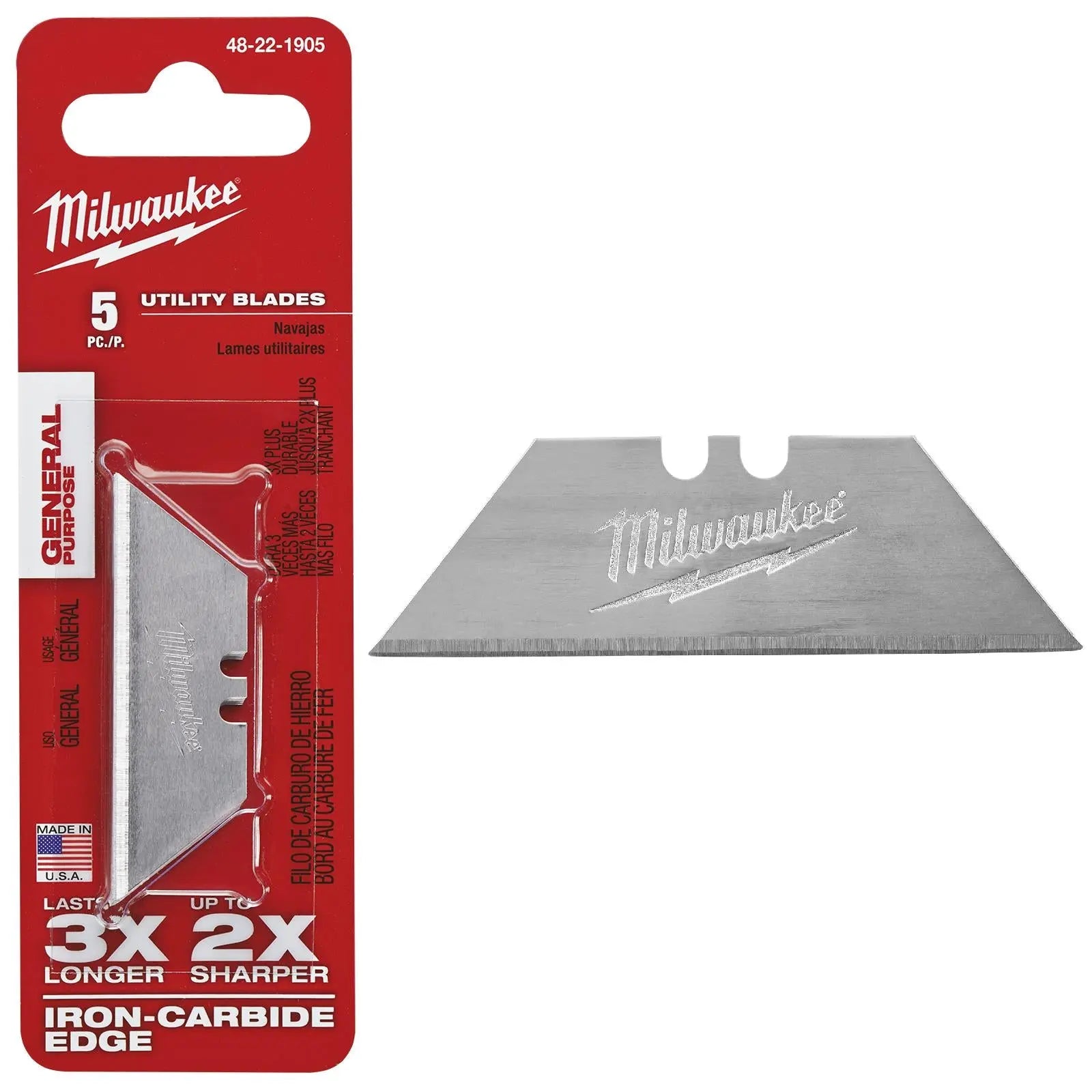 Milwaukee Utility Knife Blades General Purpose 5 Pack 