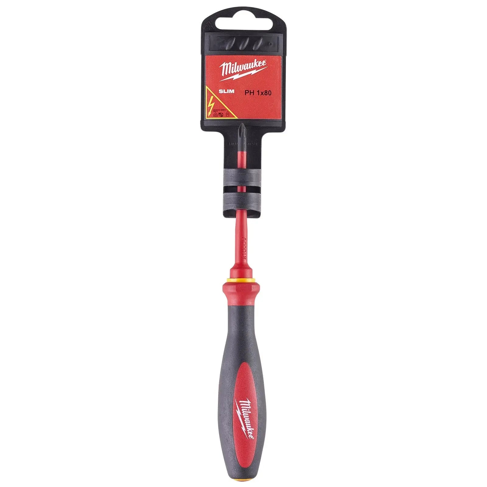 Milwaukee VDE Slim Screwdriver Phillips PH1 x 80mm 
