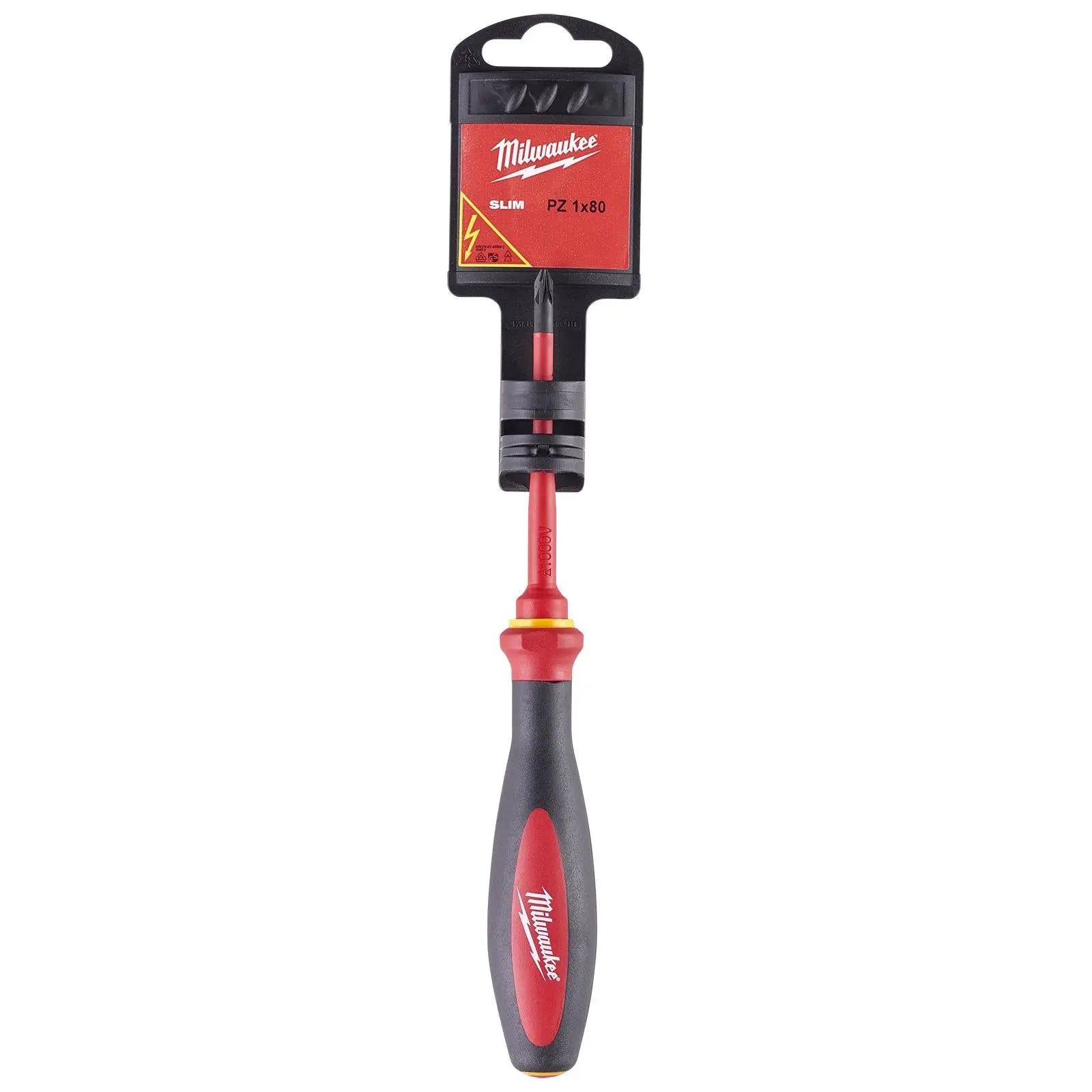Milwaukee VDE Slim Screwdriver Pozi PZ1 x 80mm 