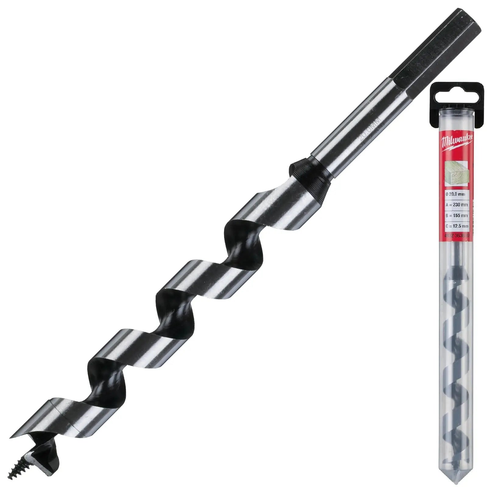 Milwaukee Wood Auger Drill Bits 230mm Overall Length 