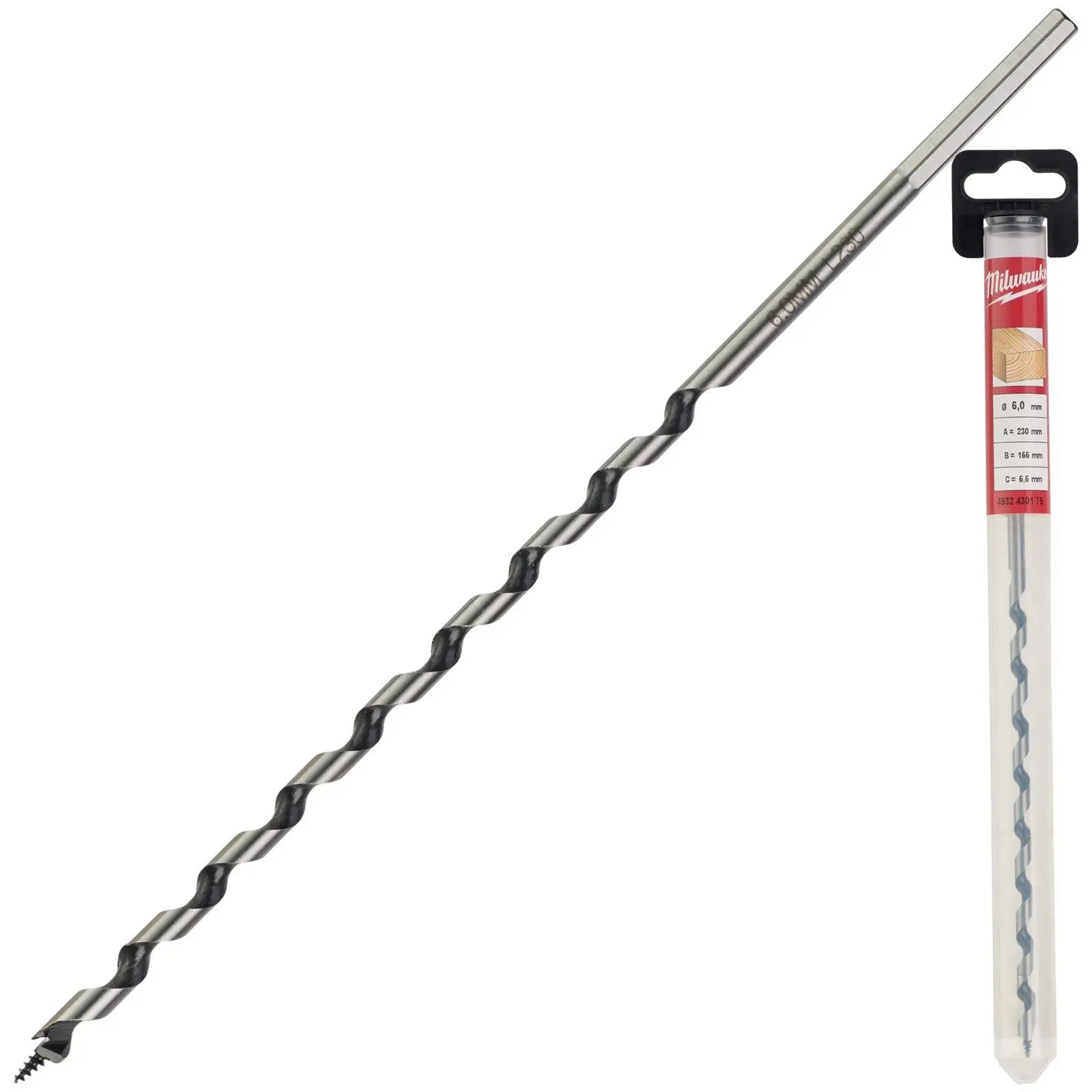 Milwaukee Wood Auger Drill Bits 230mm Overall Length 