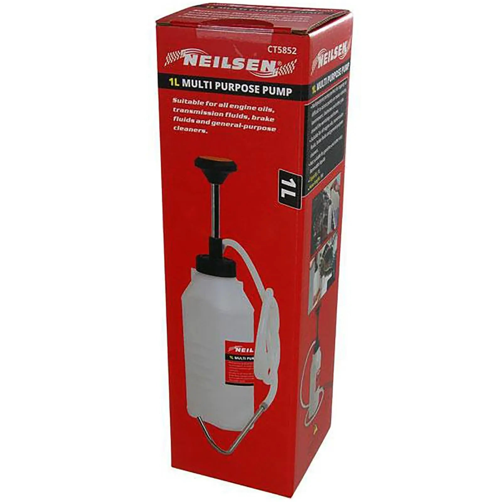 Neilsen Fluid Pump Multipurpose Liquid Oil Cleaner Brake Transmission 1 Litre  White Rose Tools