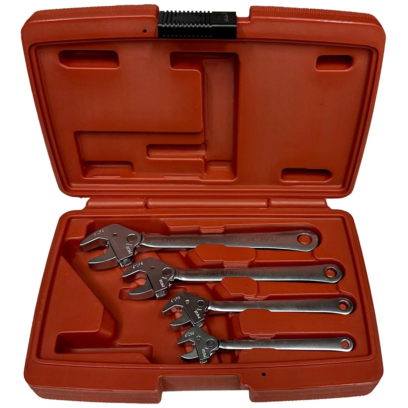 Neilsen Ratchet Spanner Wrench Clamp Set Push Roll Head 9-20mm 4 Piece  White Rose Tools