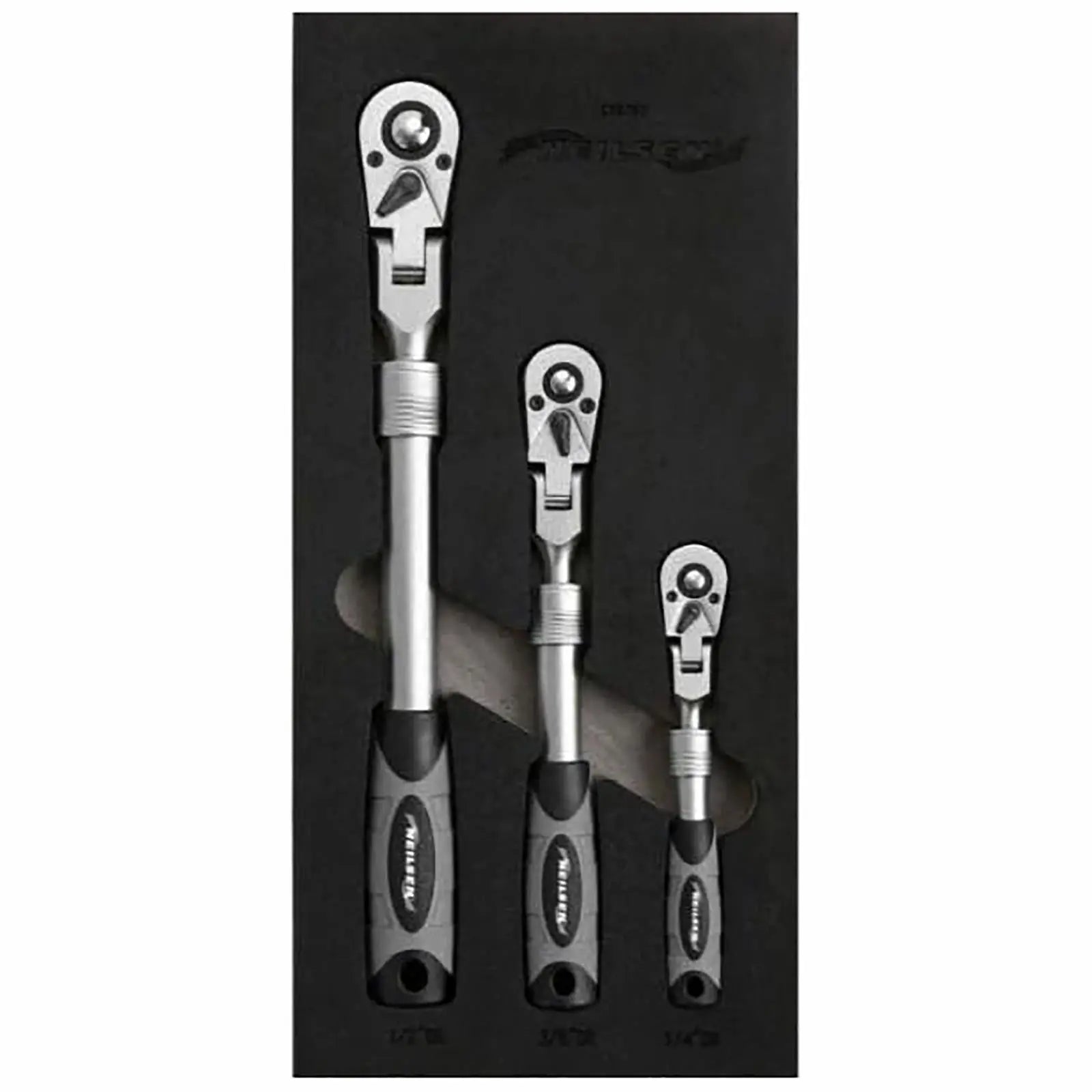 Neilsen Telescopic Ratchet Handle Set Flexible Head Extendable 1/4" 3/8" 1/2" Drive  White Rose Tools
