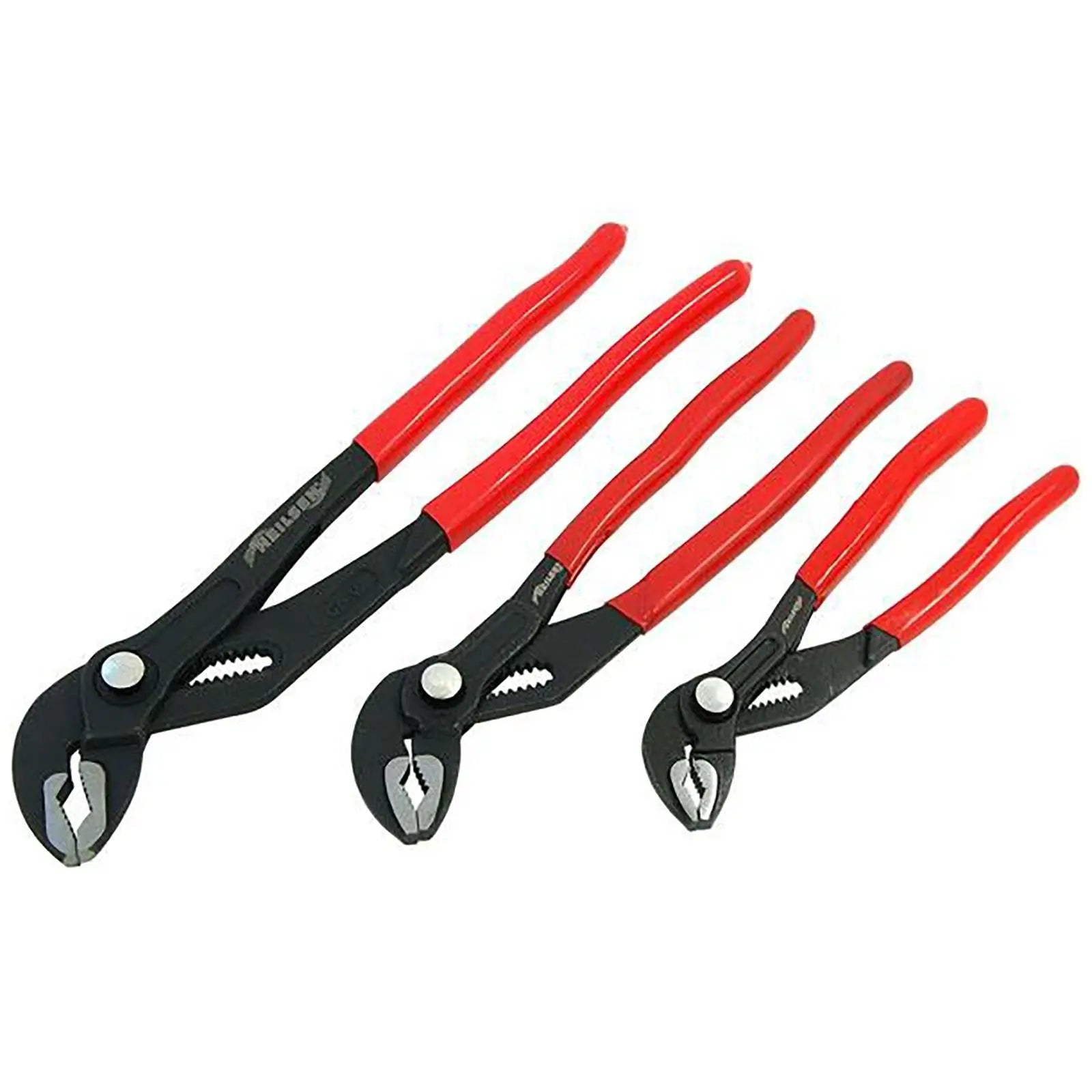 Neilsen Water Pump Pliers Set Locking Slip Joint Wrench Plumbers Soft Grips  White Rose Tools