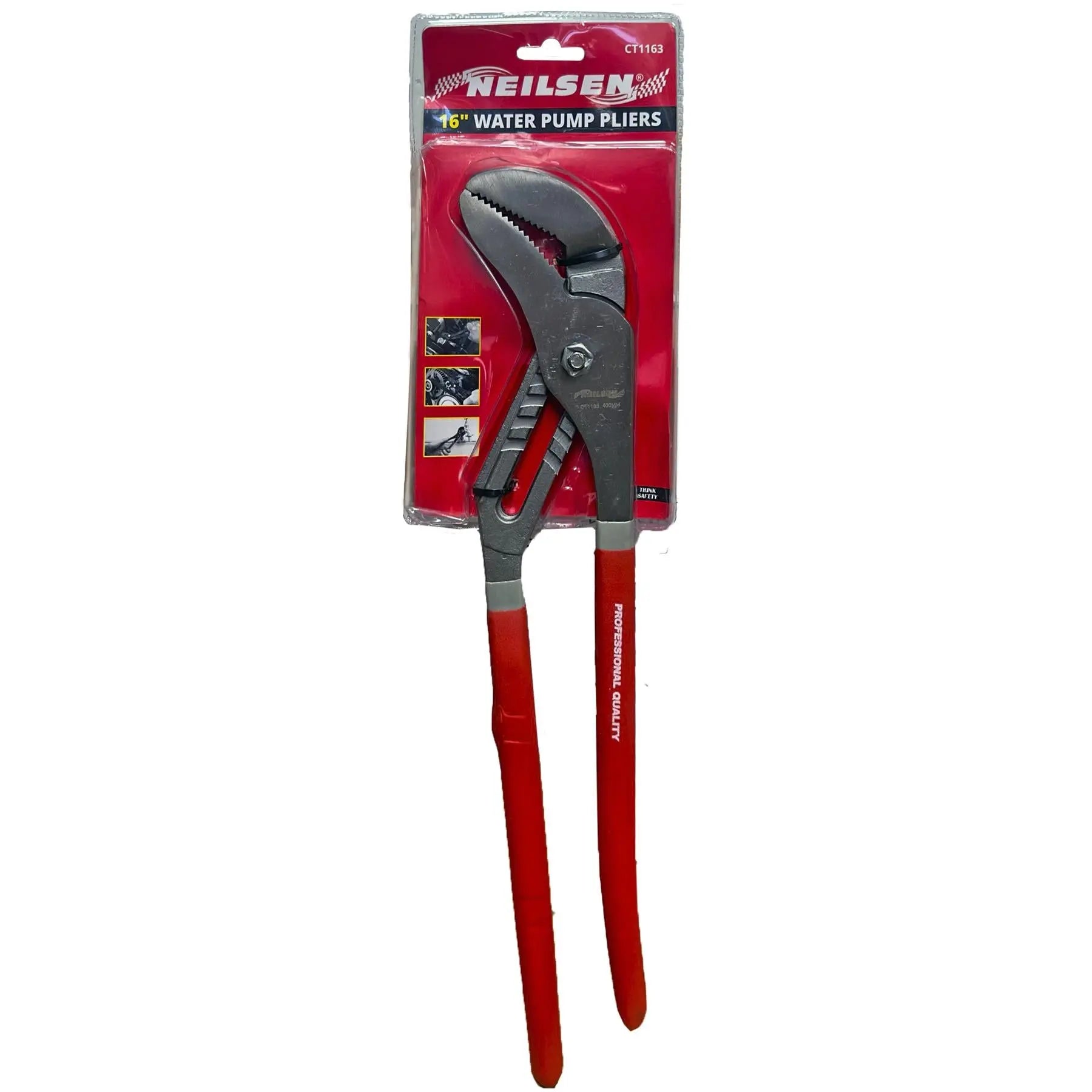 Neilsen Water Pump Pliers Slip Joint Wrench Plumbers Soft Grips 16" 405mm  White Rose Tools