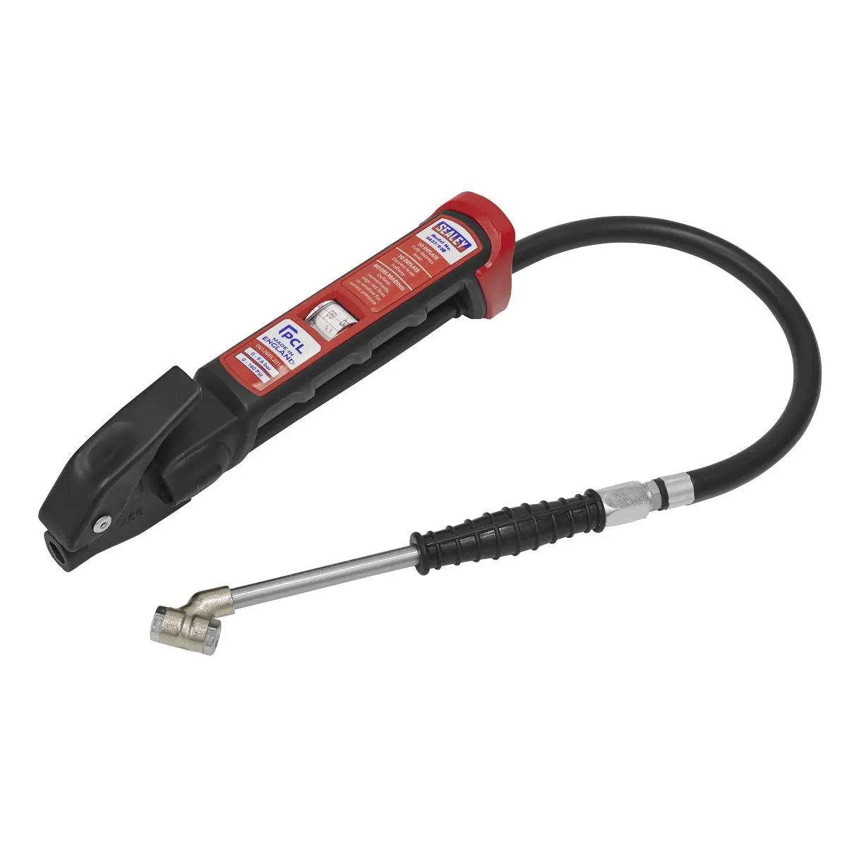 PCL Anodised Tyre Inflator with Twin Push-On Connector 