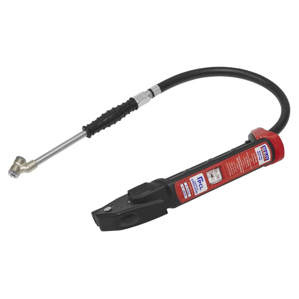 PCL Anodised Tyre Inflator with Twin Push-On Connector 