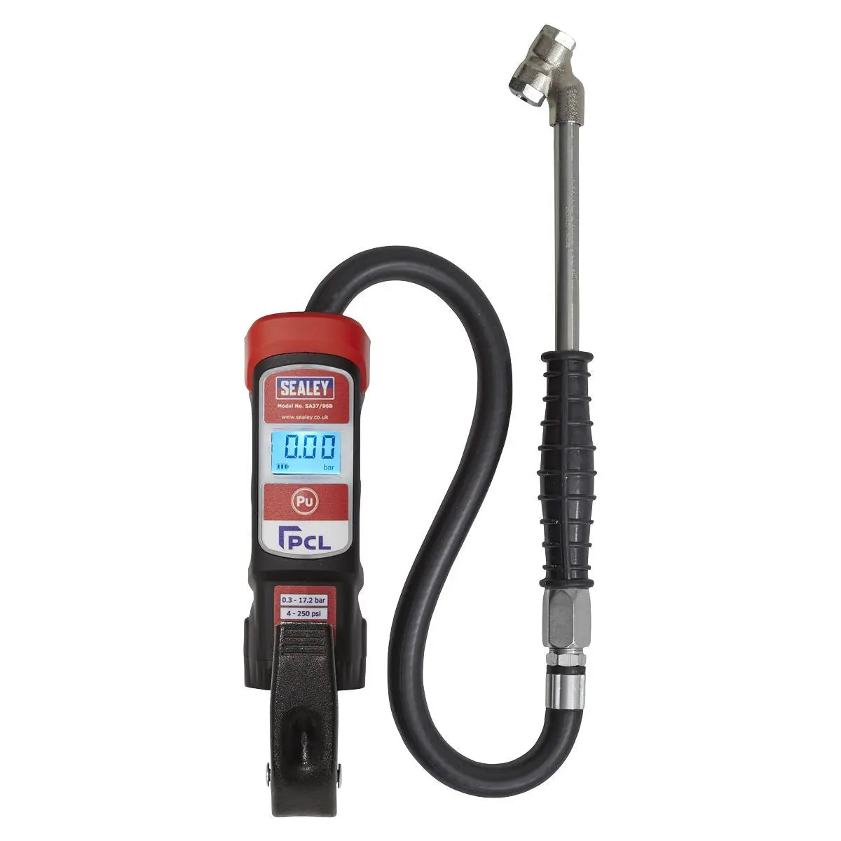 PCL Premier Anodised Digital Tyre Inflator with Twin Push-On Connector 