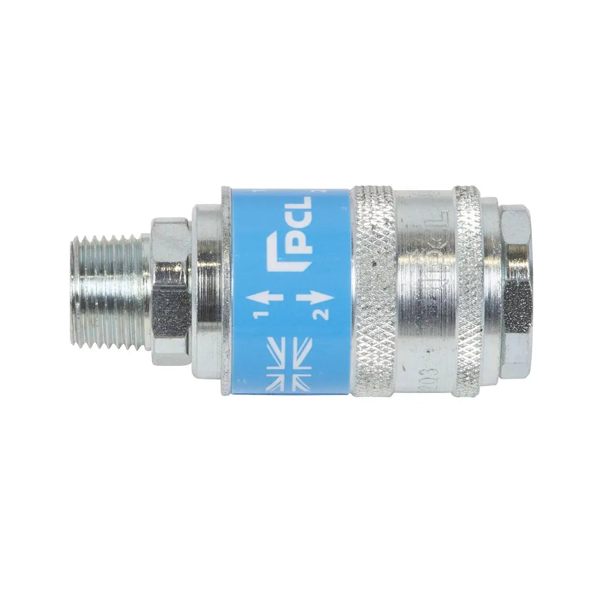 PCL Safeflow Safety Coupling Body Male 3/8"BSPT  White Rose Tools