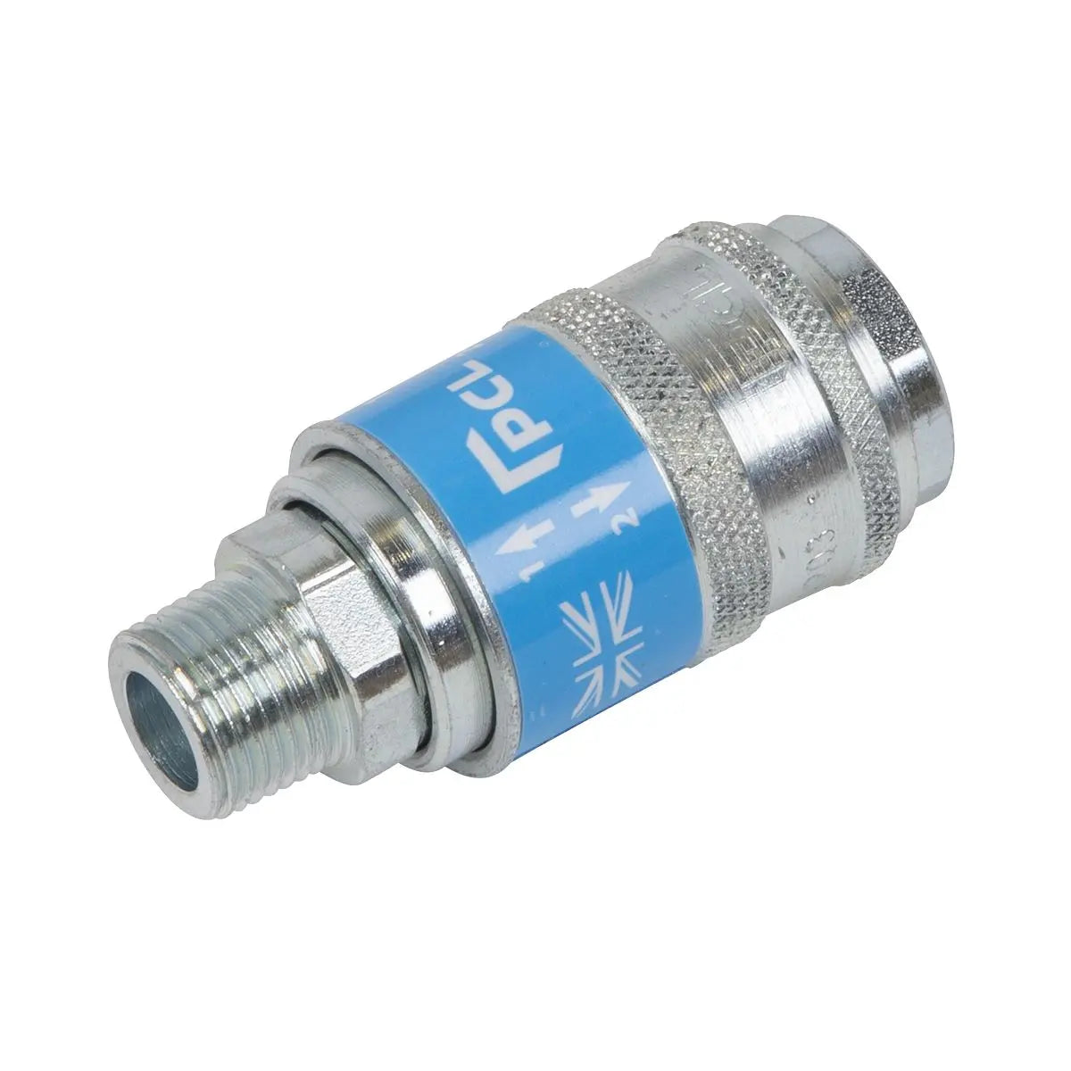 PCL Safeflow Safety Coupling Body Male 3/8"BSPT  White Rose Tools