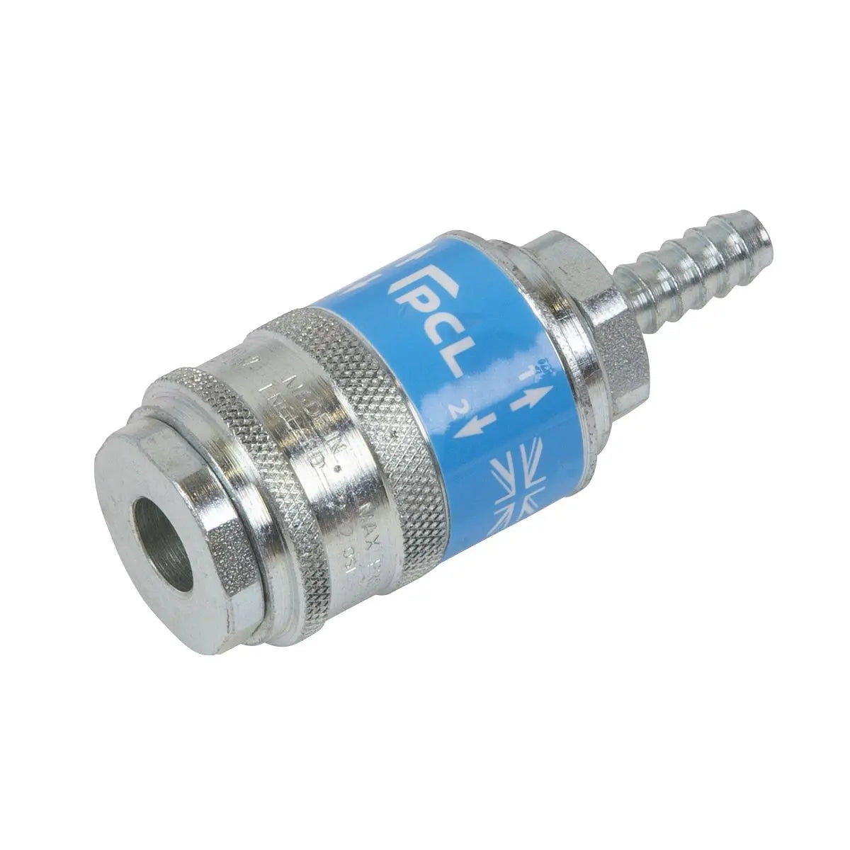PCL Safeflow Safety Coupling Body Tailpiece for Ø1/4" Hose  White Rose Tools