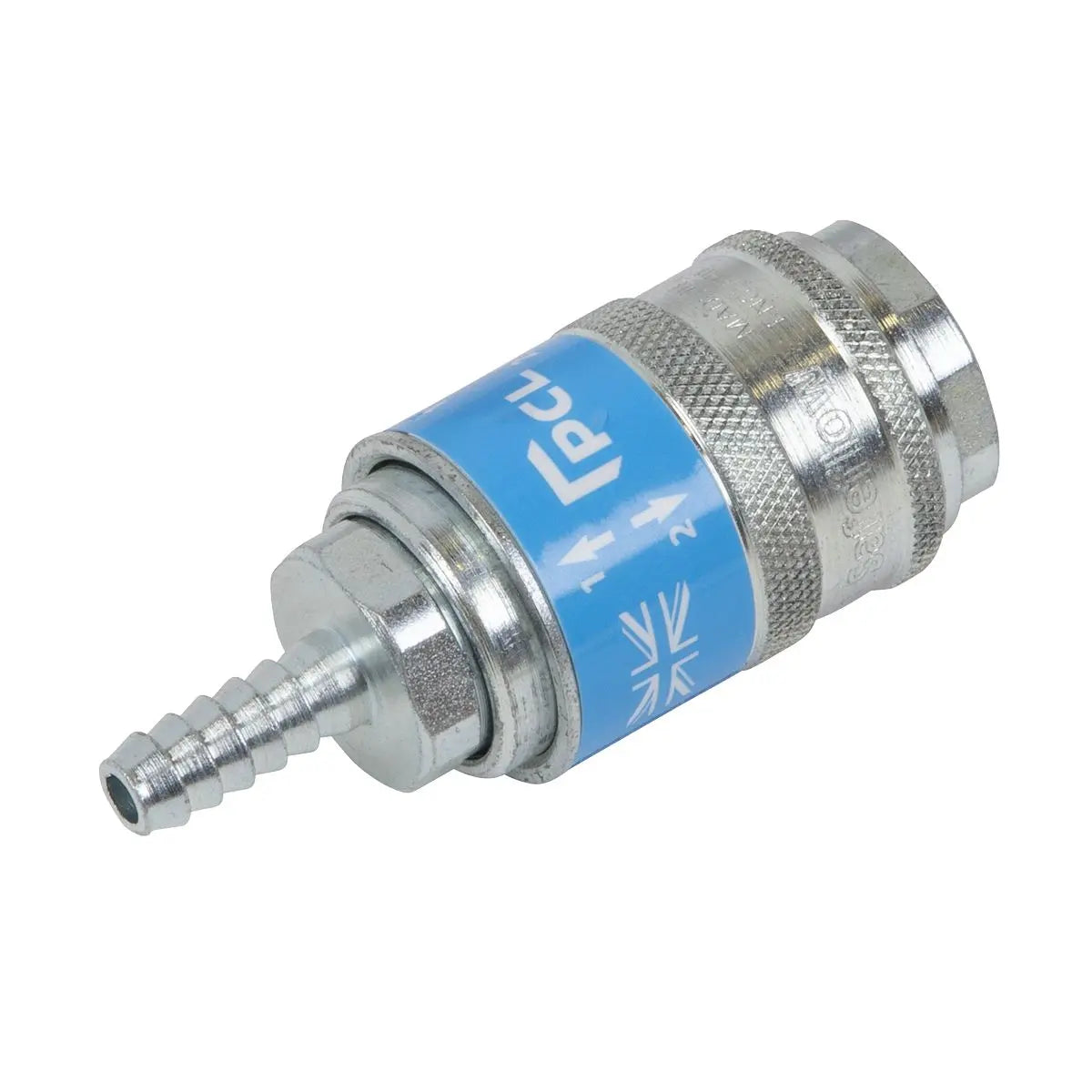 PCL Safeflow Safety Coupling Body Tailpiece for Ø1/4" Hose  White Rose Tools