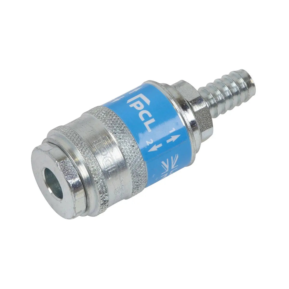 PCL Safeflow Safety Coupling Body Tailpiece for Ø3/8" Hose  White Rose Tools