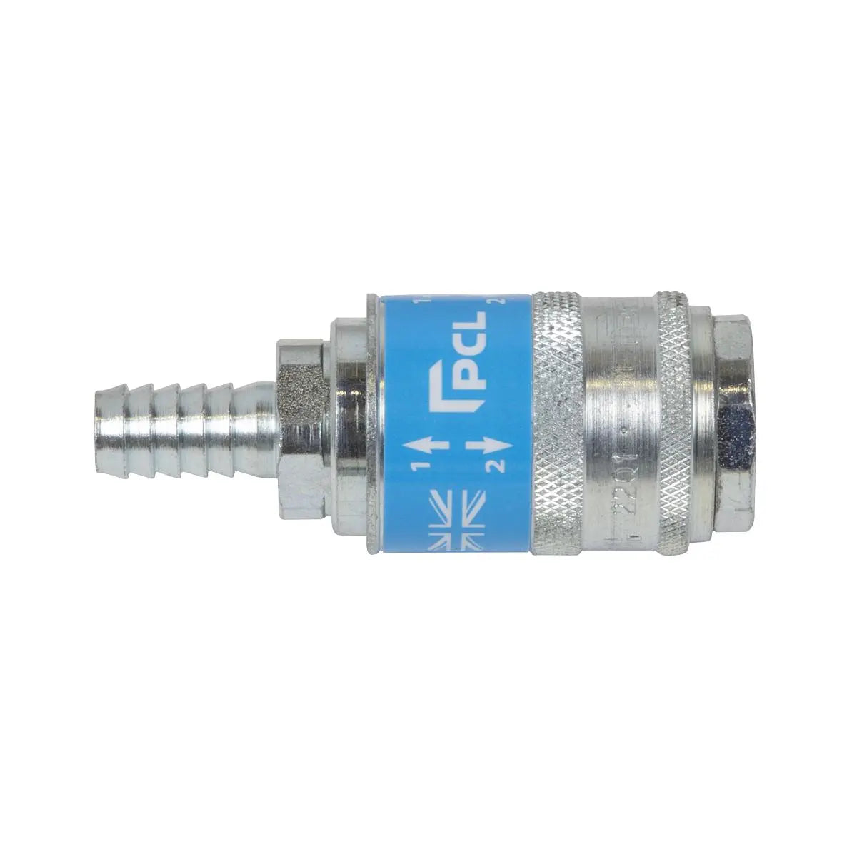 PCL Safeflow Safety Coupling Body Tailpiece for Ø3/8" Hose  White Rose Tools