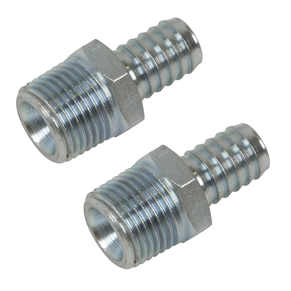 PCL Screwed Tailpiece Male 1/2"BSPT - Ø1/2" Hose - Pack of 2  White Rose Tools