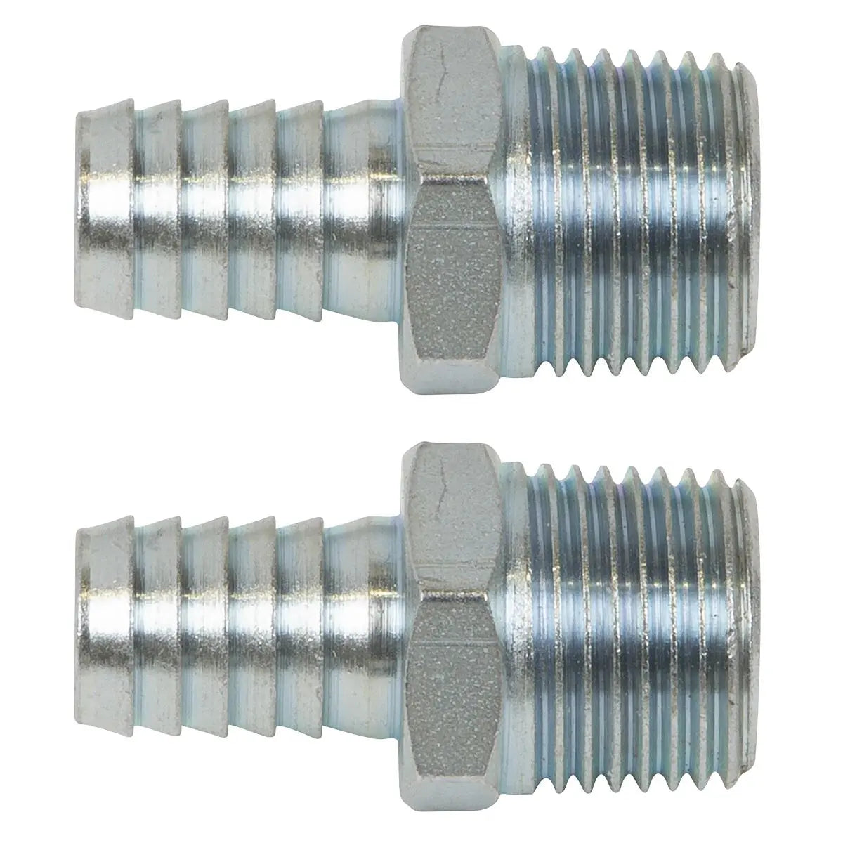 PCL Screwed Tailpiece Male 1/2"BSPT - Ø1/2" Hose - Pack of 2  White Rose Tools