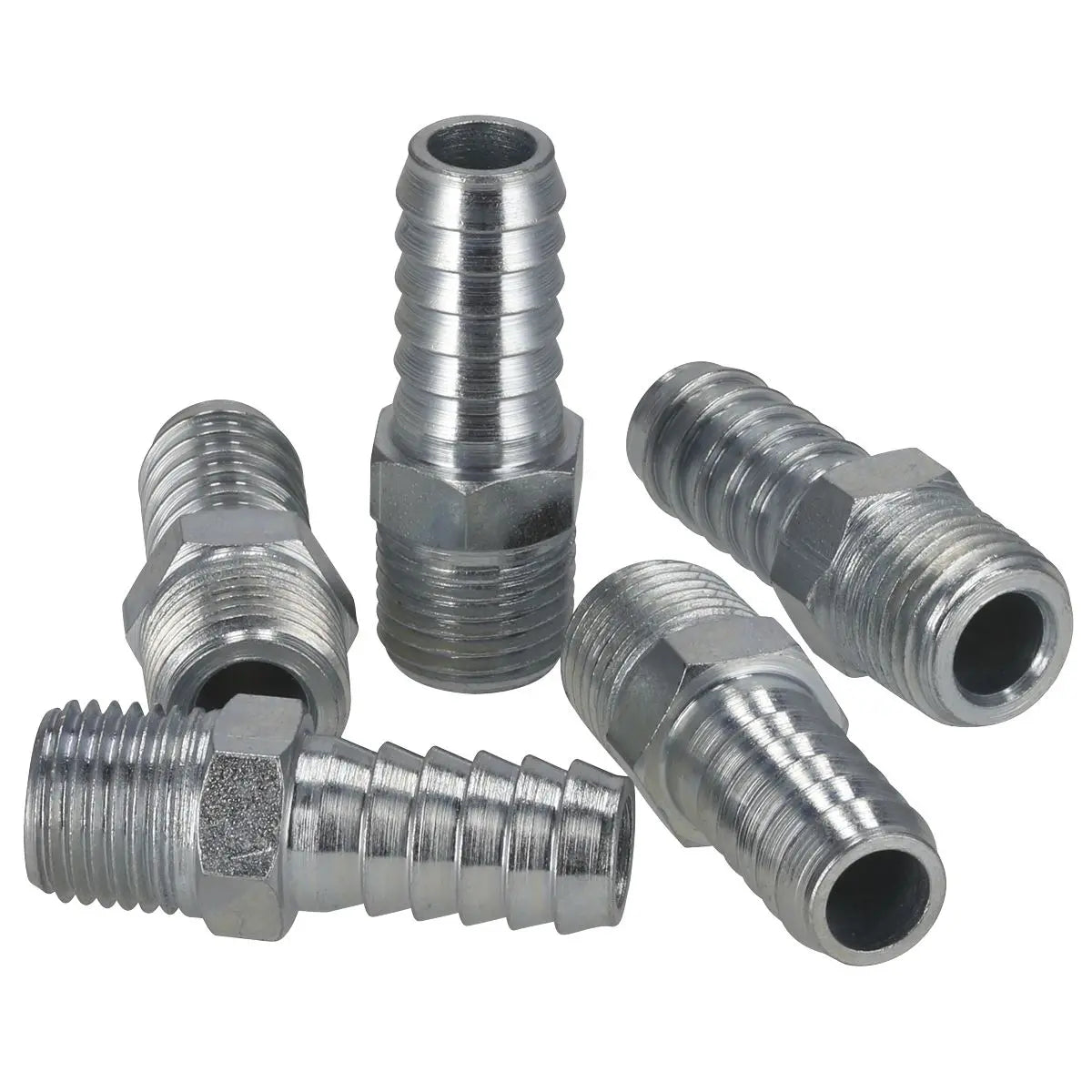 PCL Screwed Tailpiece Male 1/4"BSPT - 3/8" Hose Pack of 5 