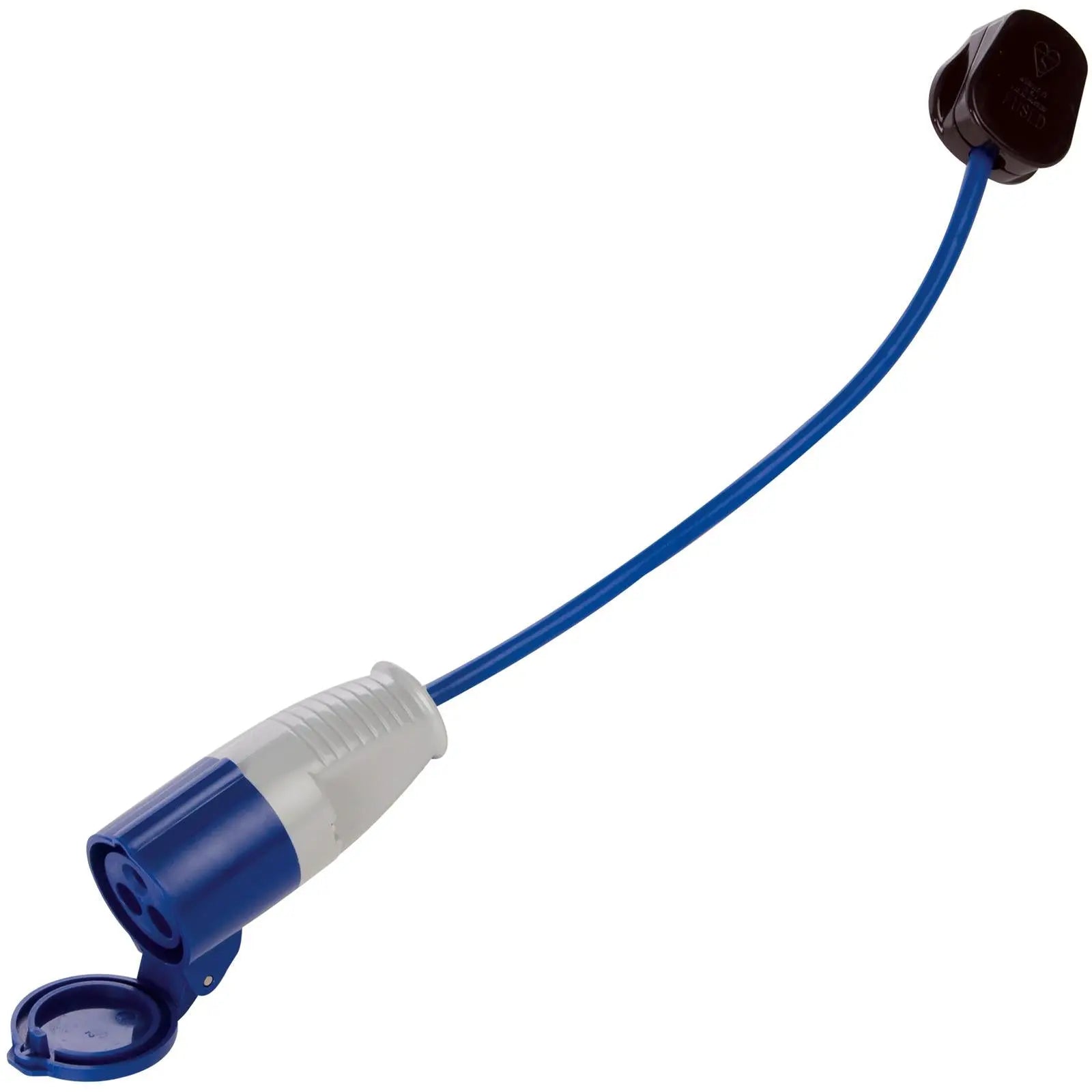 Power Master Fly Lead Converter 13A Plug to 16A Socket Caravan Camping 