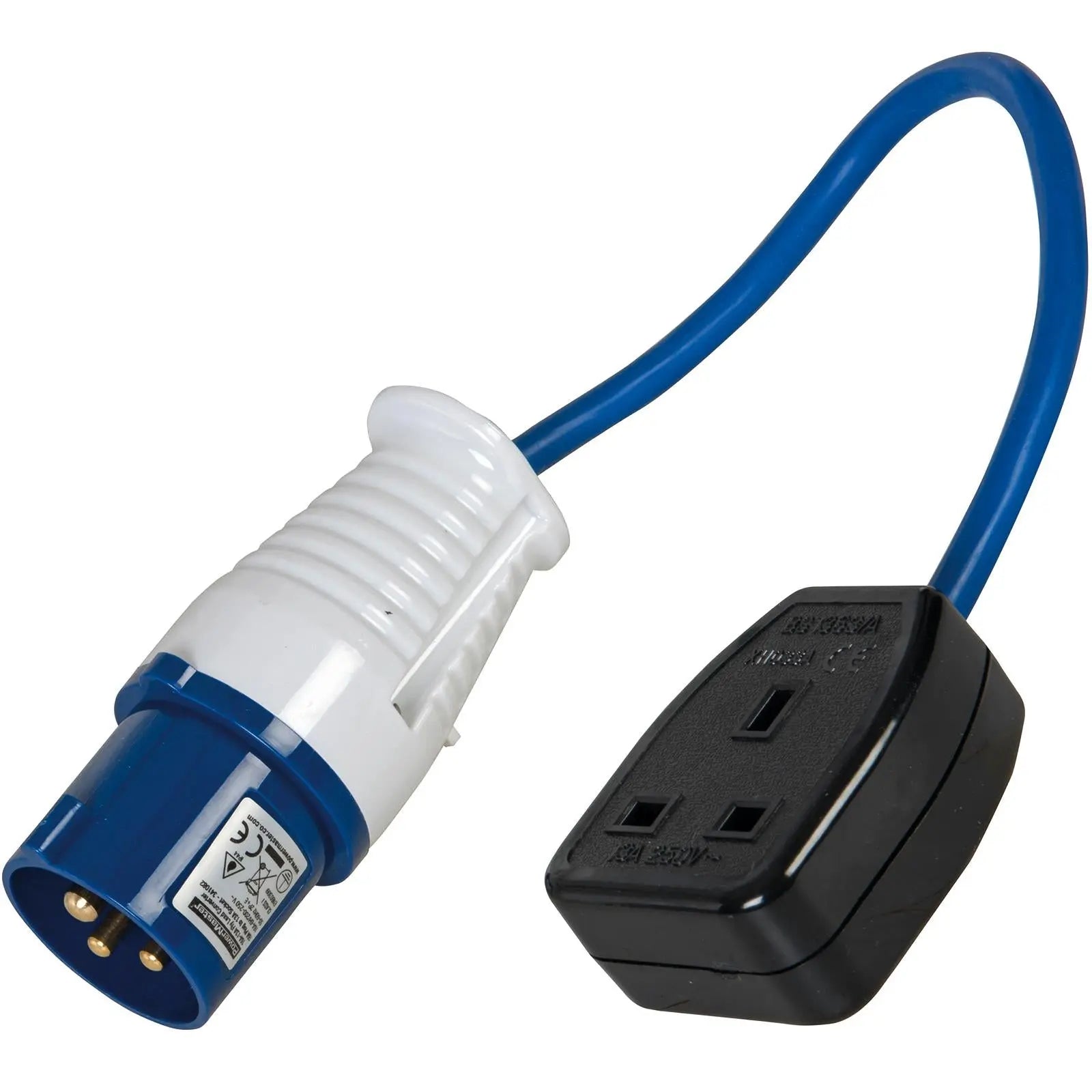 Power Master Fly Lead Converter 16A Lead To 13A Socket Caravan Camping 