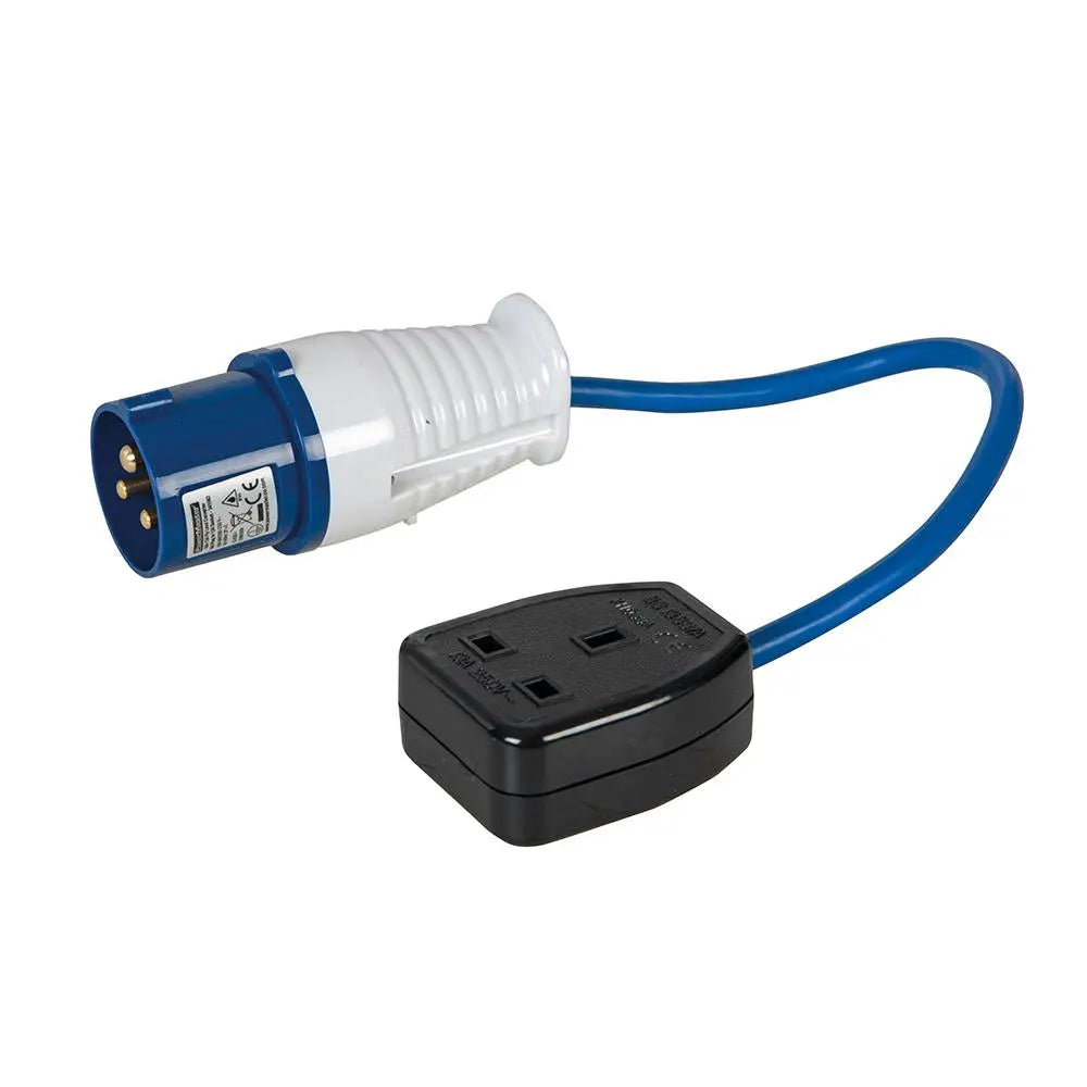 Power Master Fly Lead Converter 16A Lead To 13A Socket Caravan Camping 
