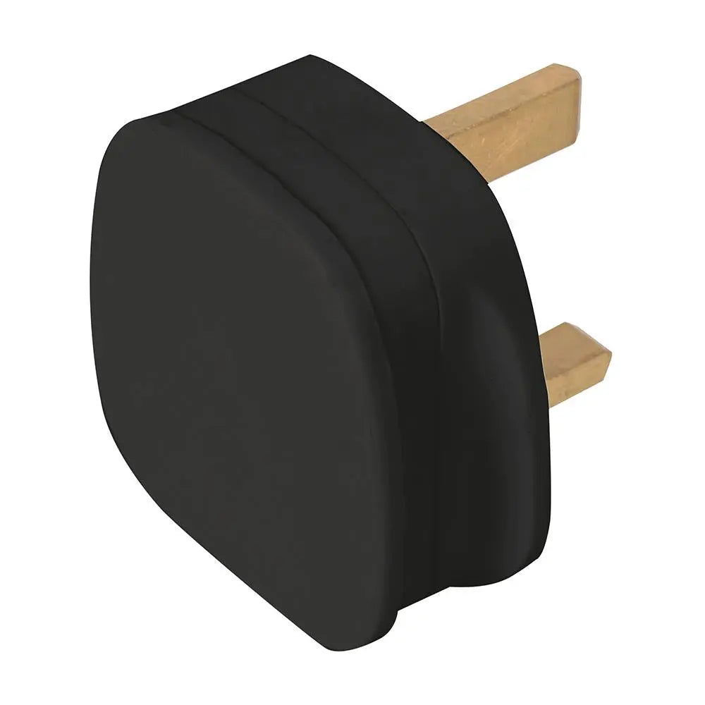 Powermaster 13A Fused Plug Black 488289  White Rose Tools