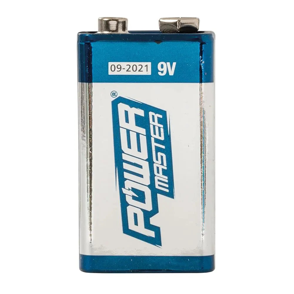 Powermaster 9V Super Alkaline Battery 6LR61 Single 531078  White Rose Tools
