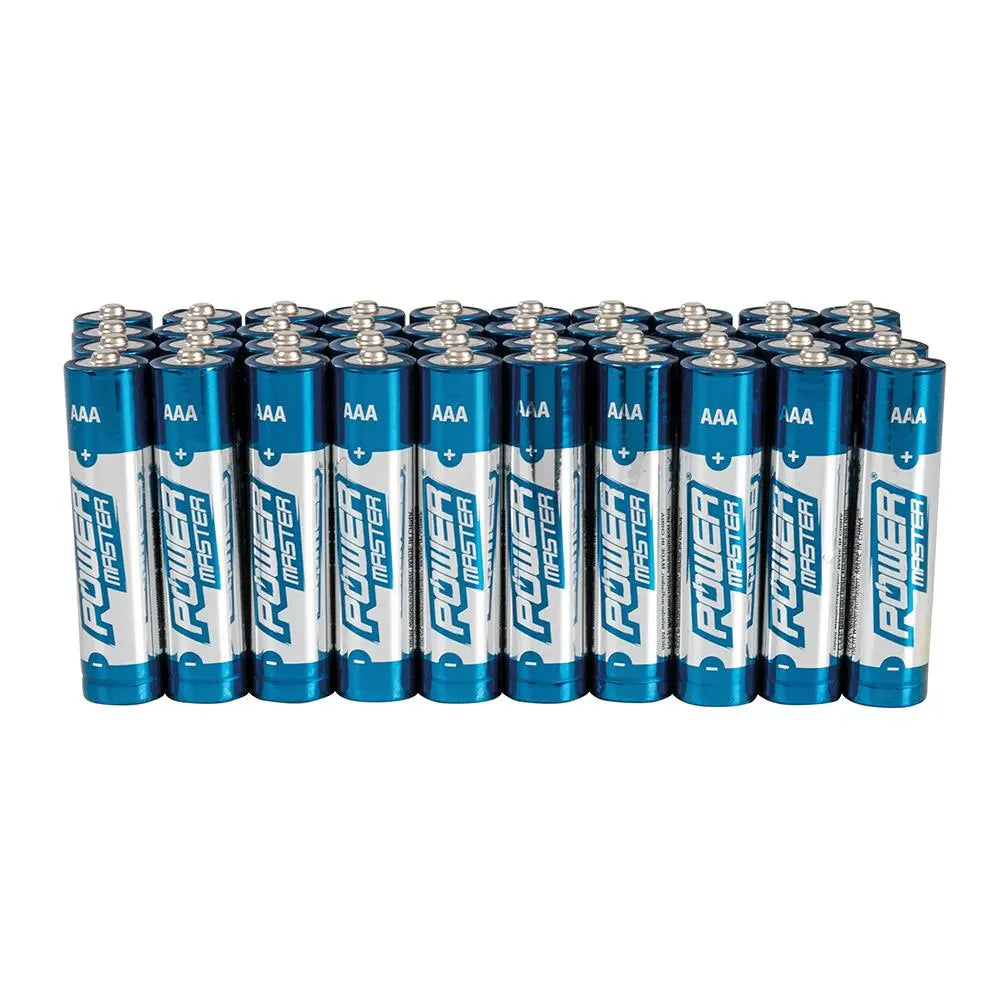 Powermaster AAA Super Alkaline Battery LR03 40pk 867060  White Rose Tools