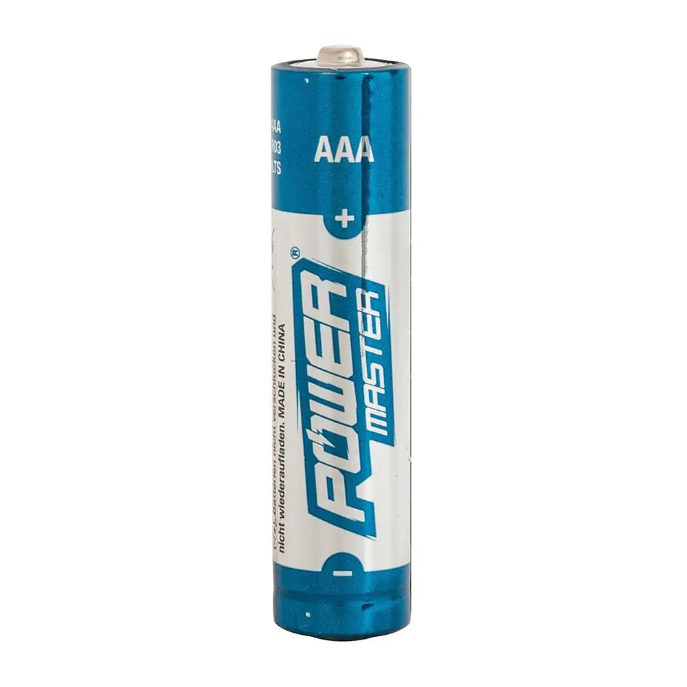 Powermaster AAA Super Alkaline Battery LR03 4pk 537212  White Rose Tools