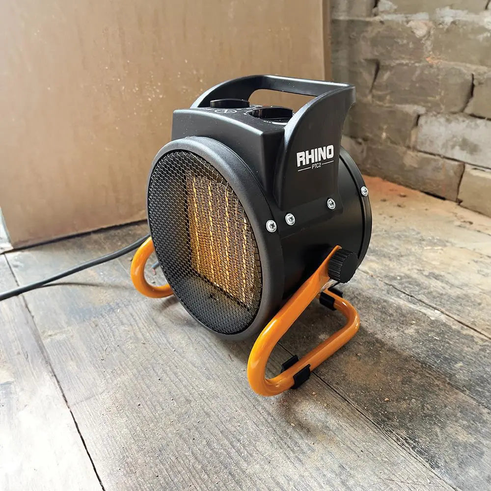Rhino PTC2 2kW Fan Heater 230V H02076  White Rose Tools
