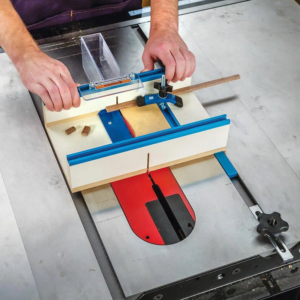 Rockler Table Saw Small Parts Sled 12" x 15-1/2" 3-1/2" 996182  White Rose Tools