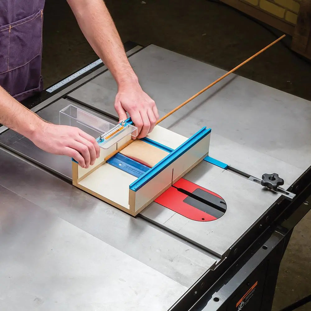 Rockler Table Saw Small Parts Sled 12" x 15-1/2" 3-1/2" 996182  White Rose Tools