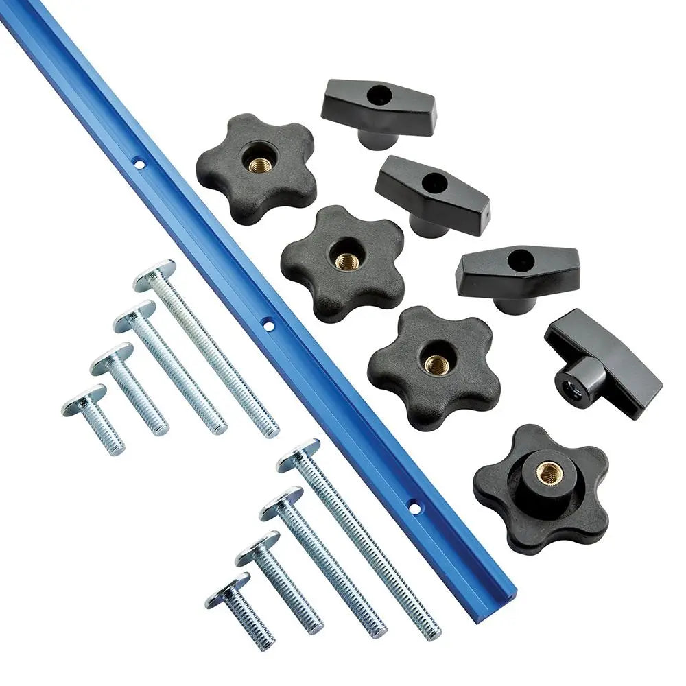 Rockler Universal T-Track Set 17pce 1219mm (4ft) 679127  White Rose Tools