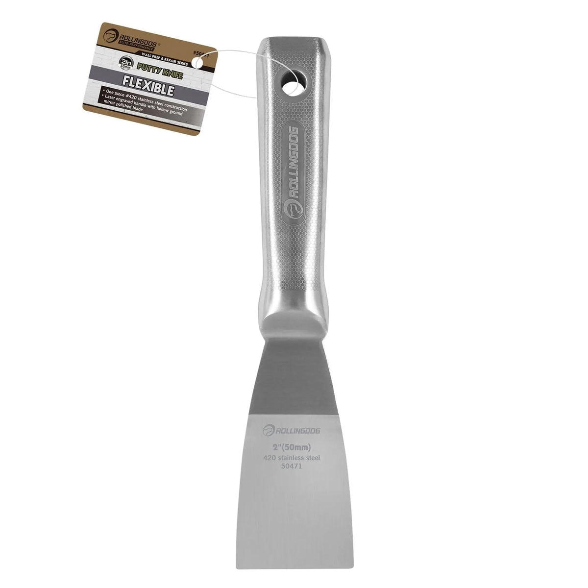 Rollingdog Putty Knife 2"/50mm 09592  White Rose Tools