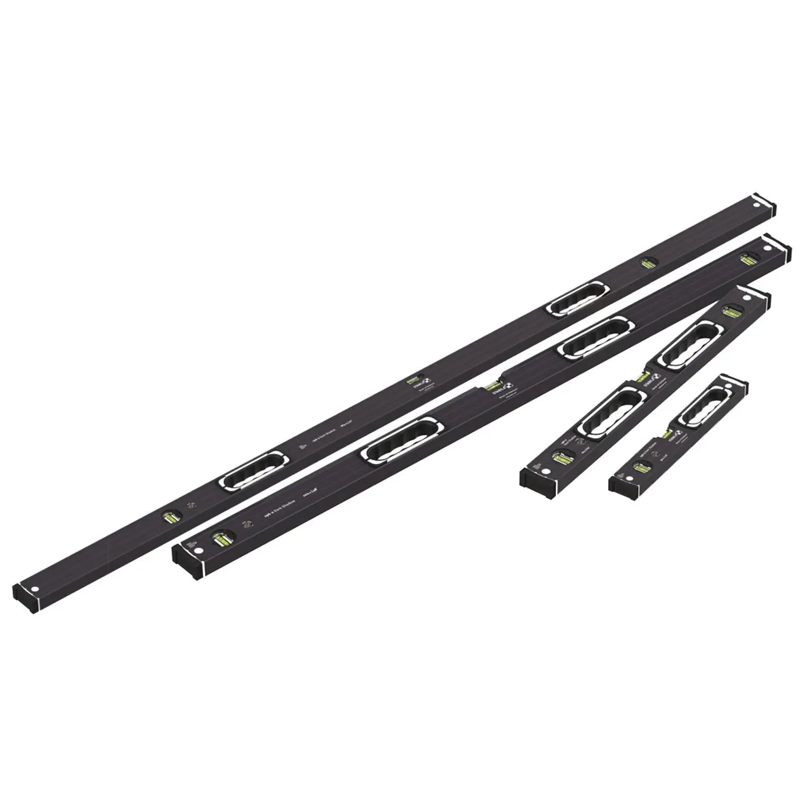 STABILA Dark Shadow Type 196-2 Spirit Level Set 4 Pack 40cm 61cm 122cm 183cm Limited Edition  White Rose Tools