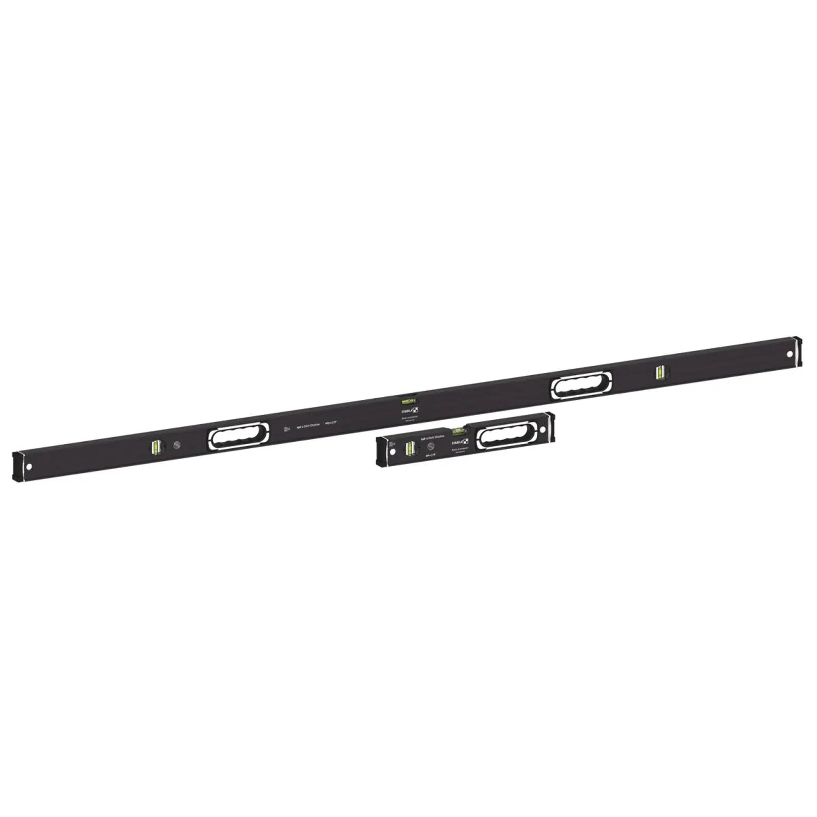 STABILA Dark Shadow Type 196-2 Spirit Level Set Twin Pack 40cm 183cm Limited Edition 20208  White Rose Tools
