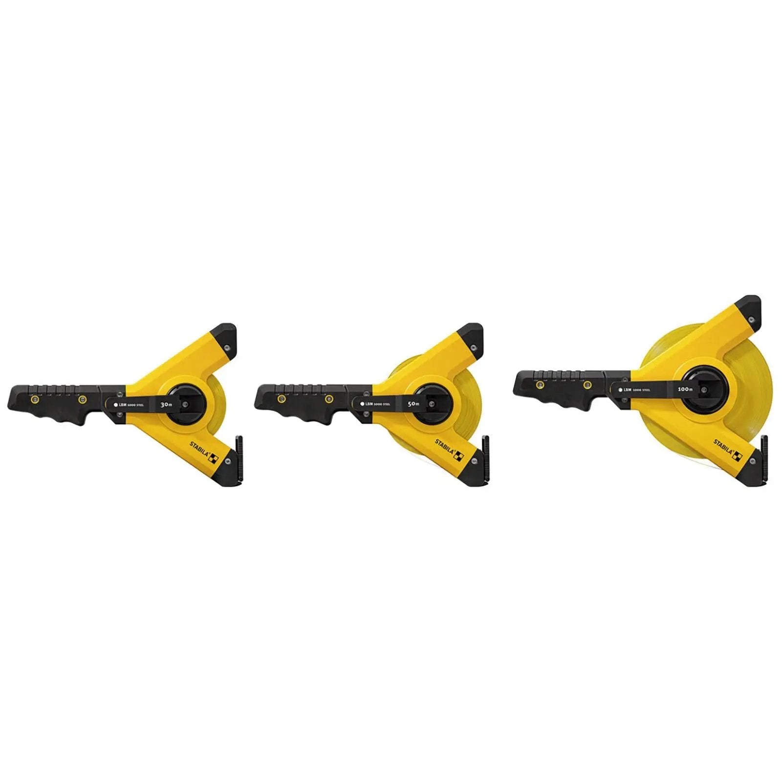 STABILA LBM 1000 STEEL Open Reel Tape Measure Steel Blade - Choose Size  White Rose Tools