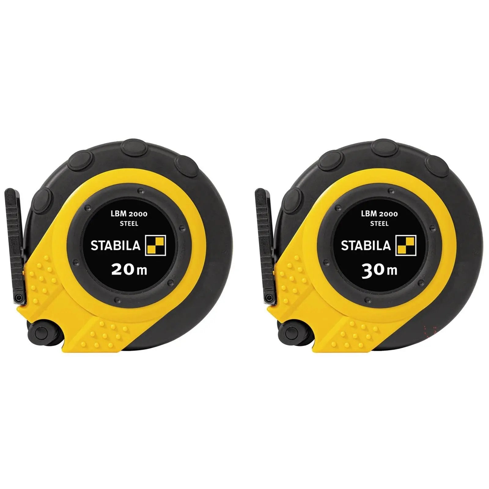 STABILA LBM 2000 STEEL Closed Case Tape Measure Steel Blade - Choose Size  White Rose Tools