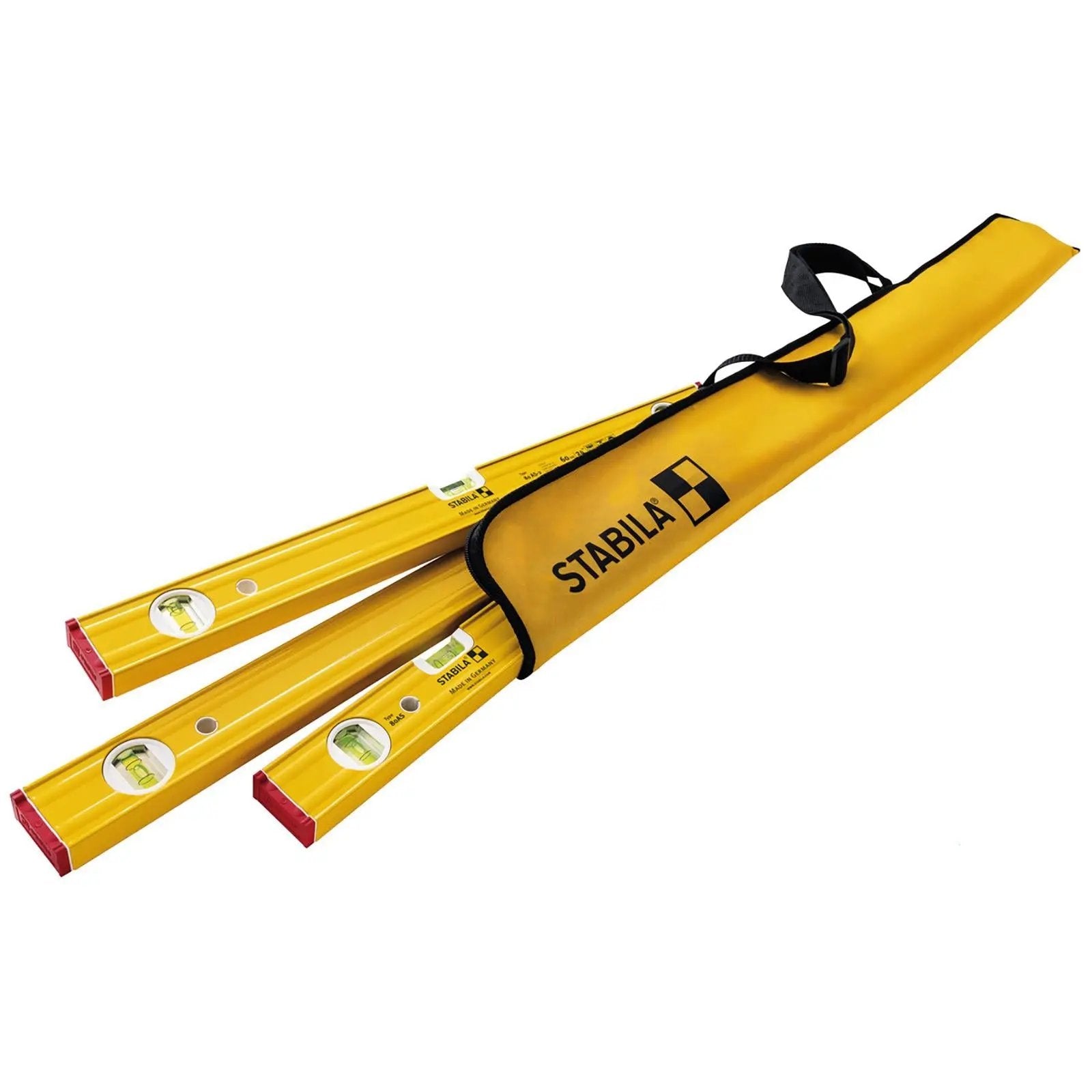 STABILA PRO SET 80 AS Spirit Level Set 30cm 60cm 120cm Levels in Case 19714  White Rose Tools
