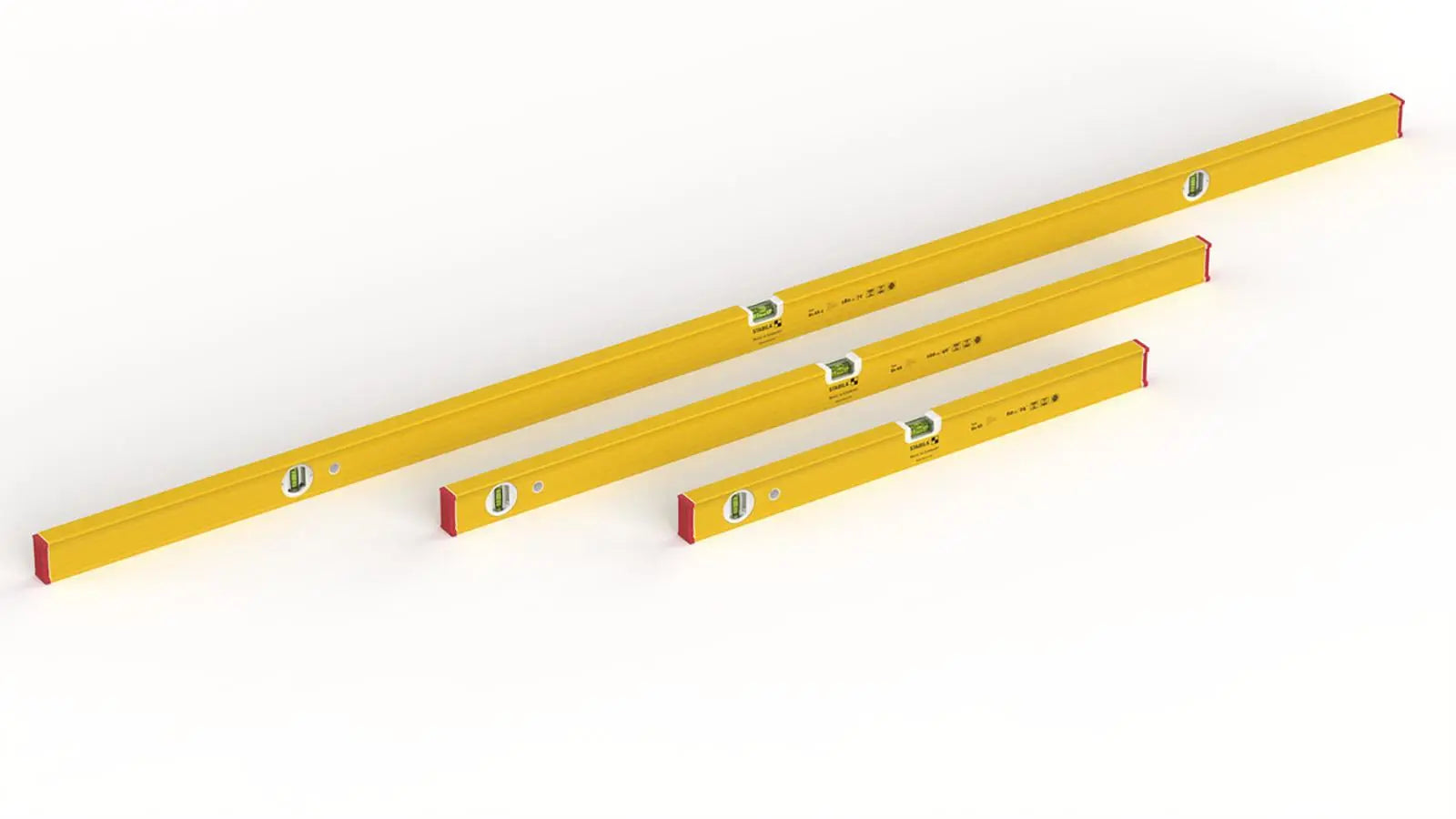 STABILA PRO SET 80 AS Spirit Level Set 60cm 100cm 180cm Levels in Case 19913  White Rose Tools