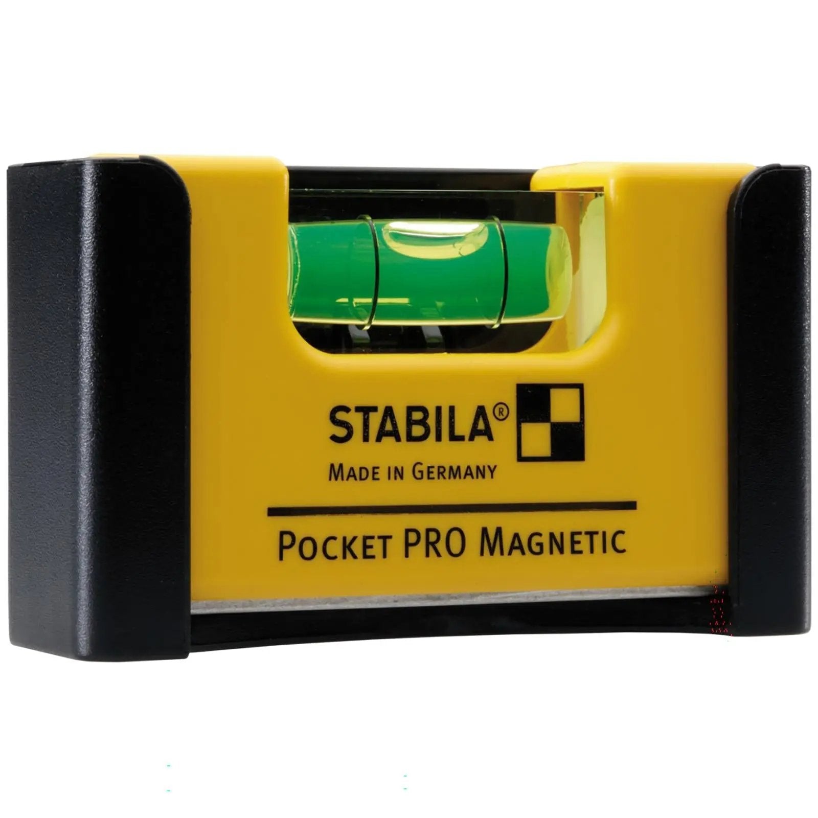 STABILA Pocket PRO Magnetic Spirit Level 7cm with Belt Clip 17953  White Rose Tools