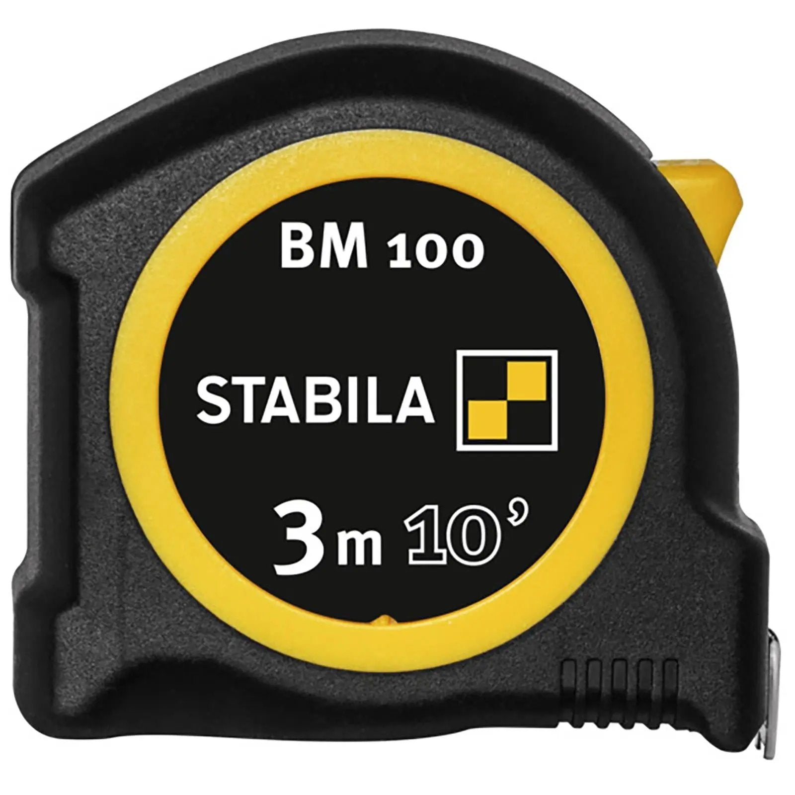STABILA Pocket Tape Measure BM100 Metric / Imperial Scale Class II - Choose Size  White Rose Tools